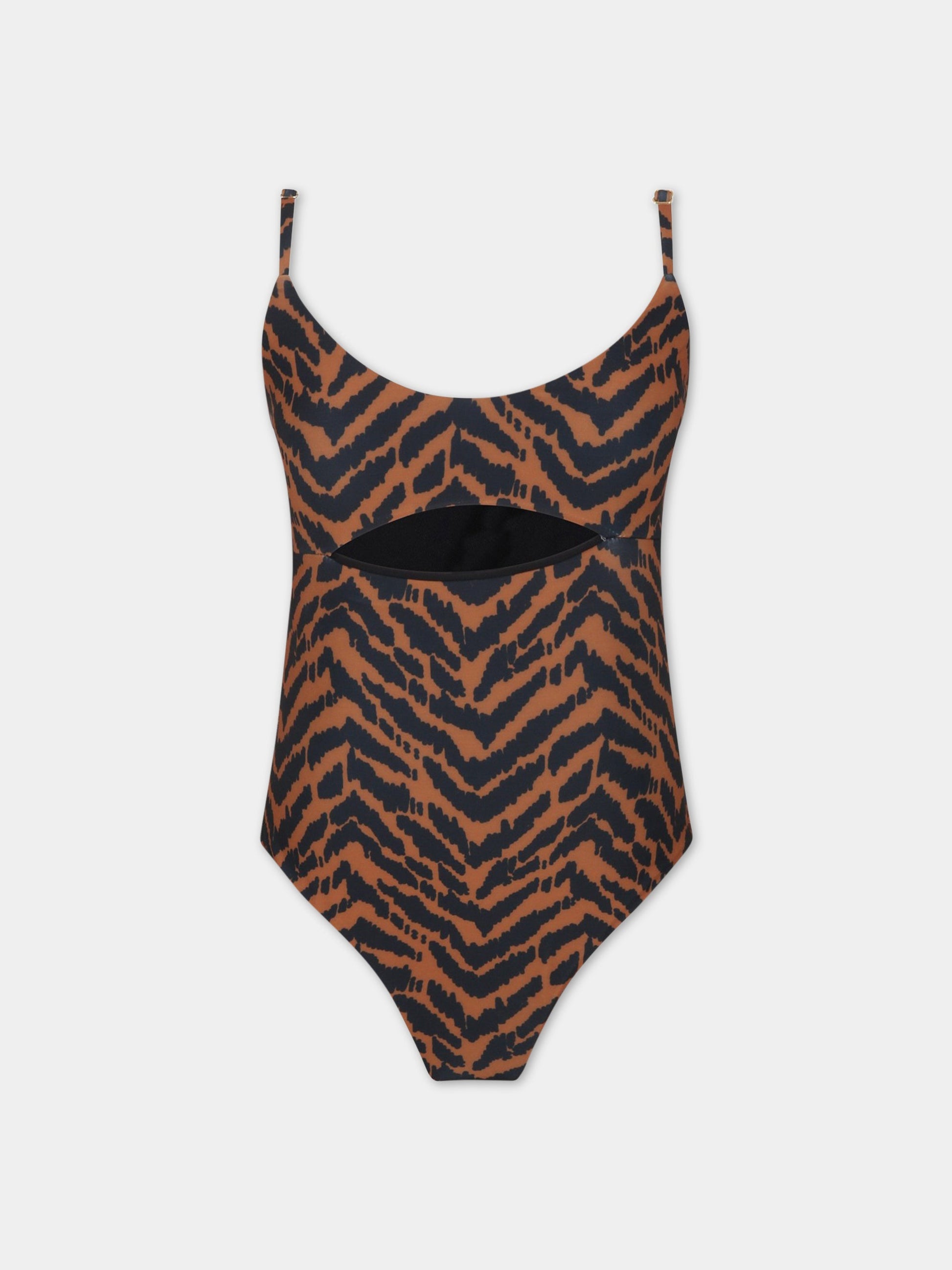 Costume multicolor da bagno da donna con stampa tigrata,Matineè,CB4015 ISA TIGRE