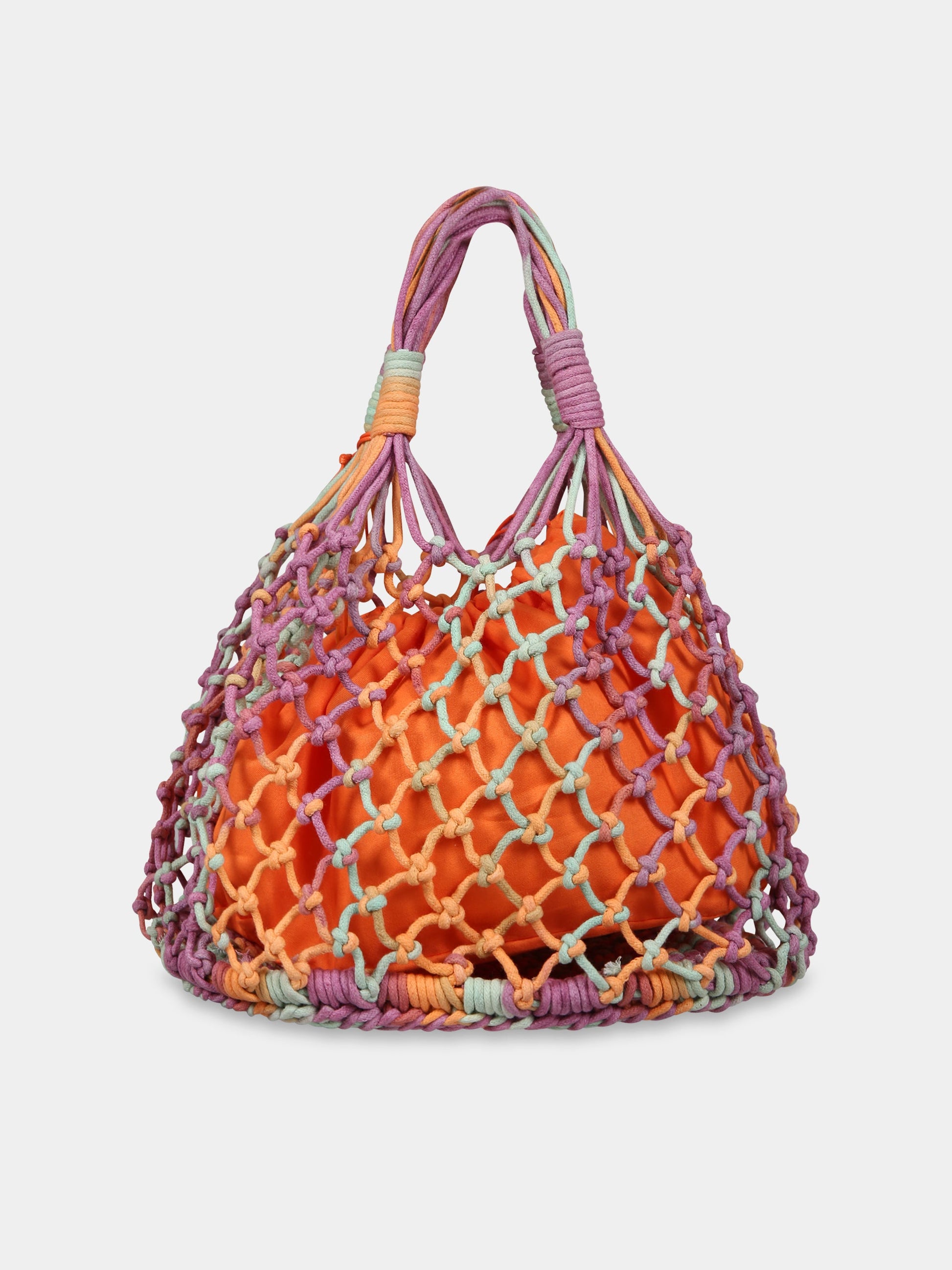 Borsa arancione da spiaggia da donna con patch logato,Matineè,MEDIUM SAC DE PLAGE MULTICOLOR