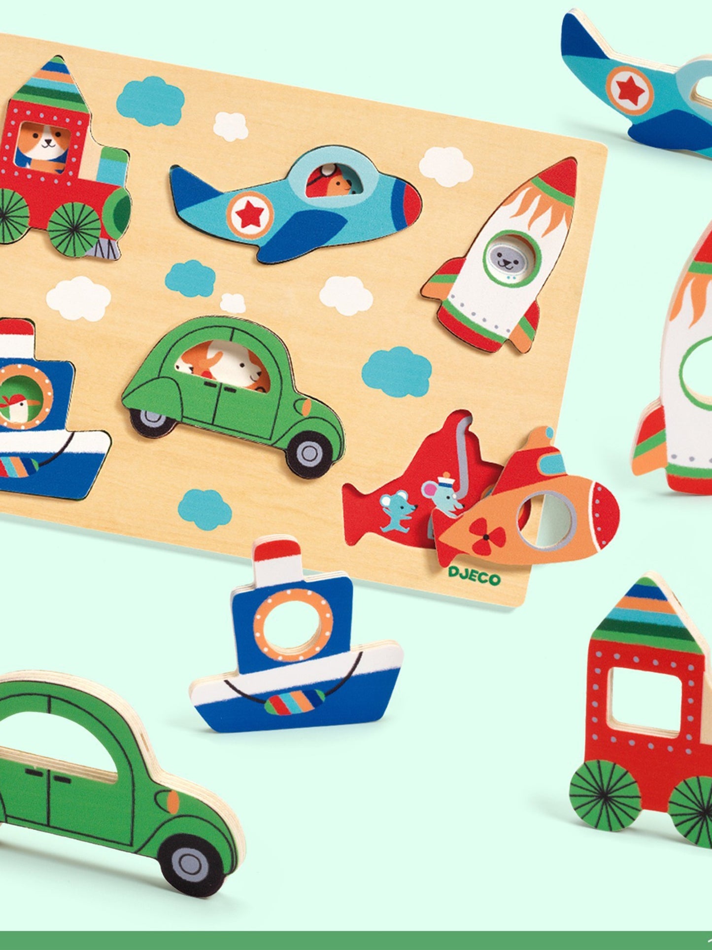 Puzzle multicolor per bambini,Djeco,DJ01063