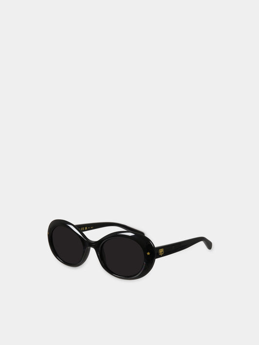 Occhiali neri da sole per bambina con iconico occhio,Chiara Ferragni Collection,CF 7028/S 206050 80746IR