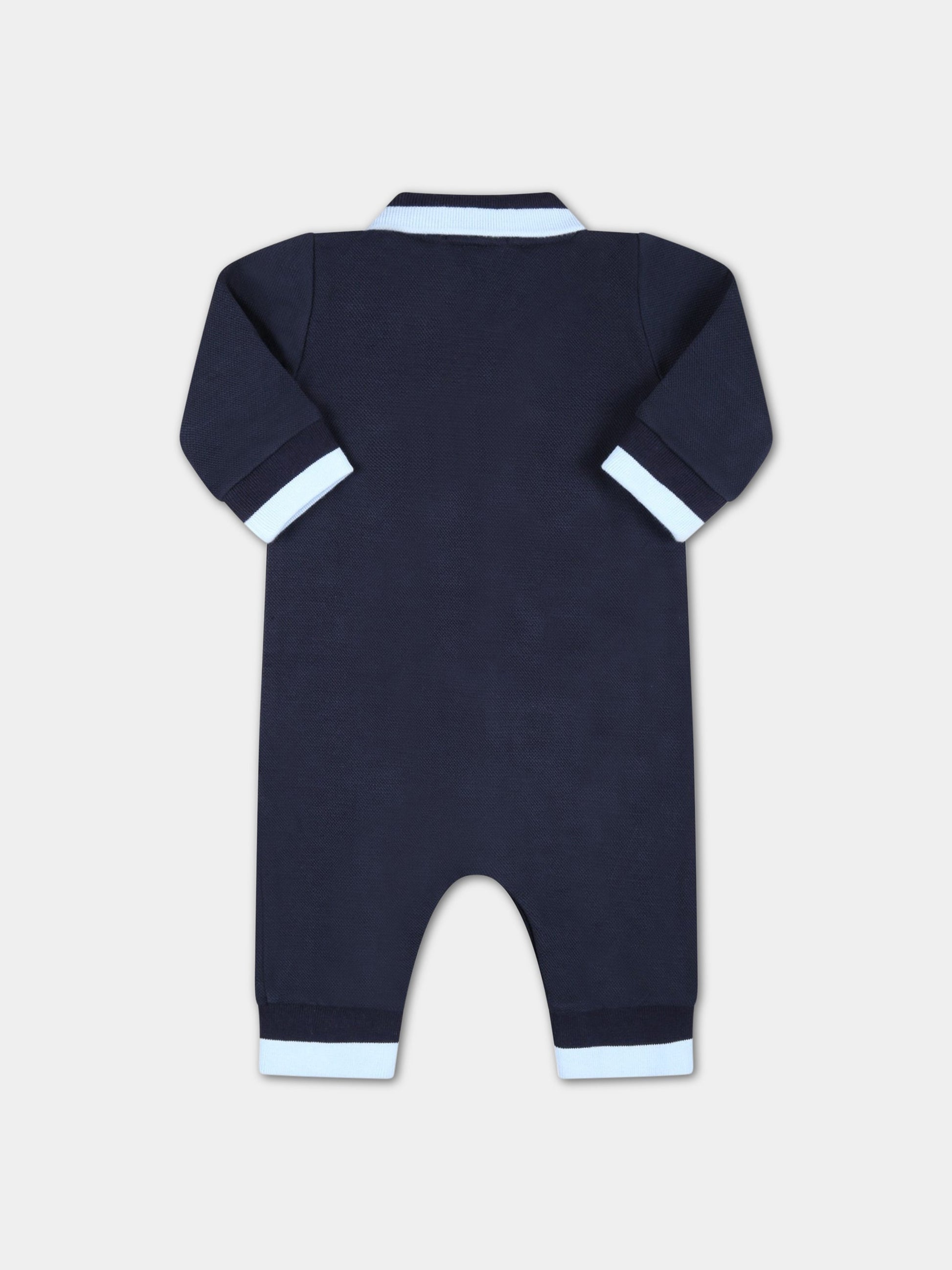 Pagliaccetto blu per neonato con logo,Hugo Boss,J94296 849