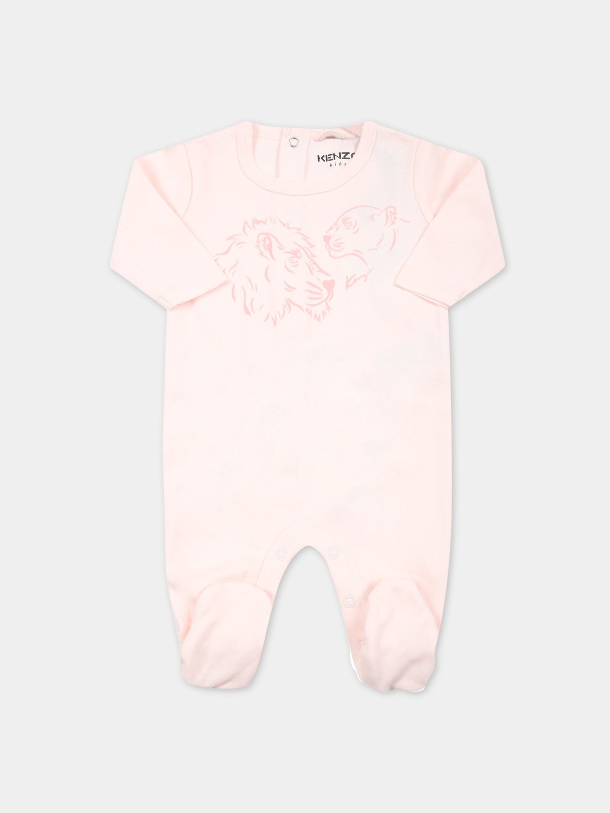 Set rosa per neonata con logo,Kenzo Kids,K98069 44D