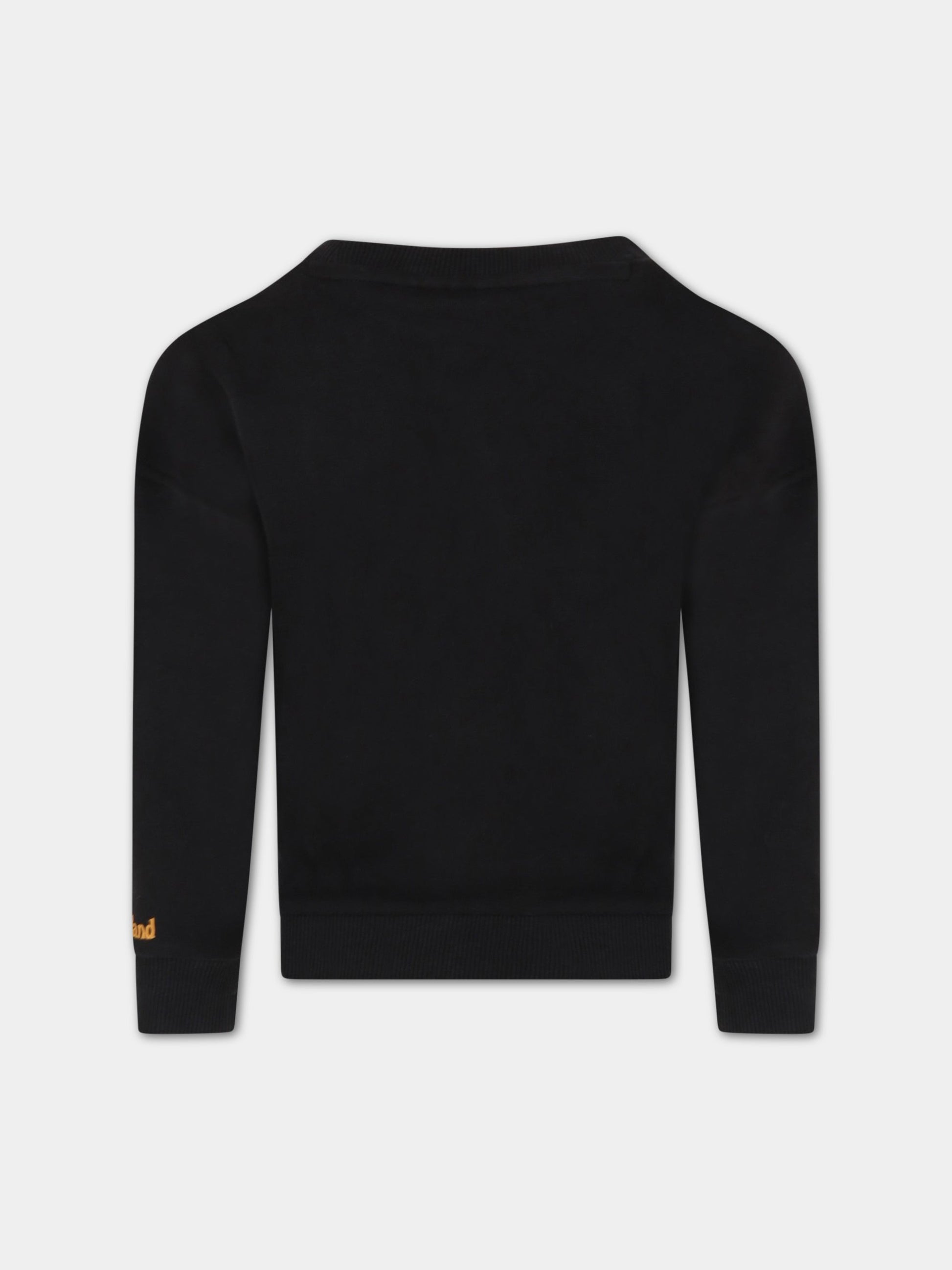 Felpa nera per bambino con iconica scarpa,Timberland,T25T60 09B