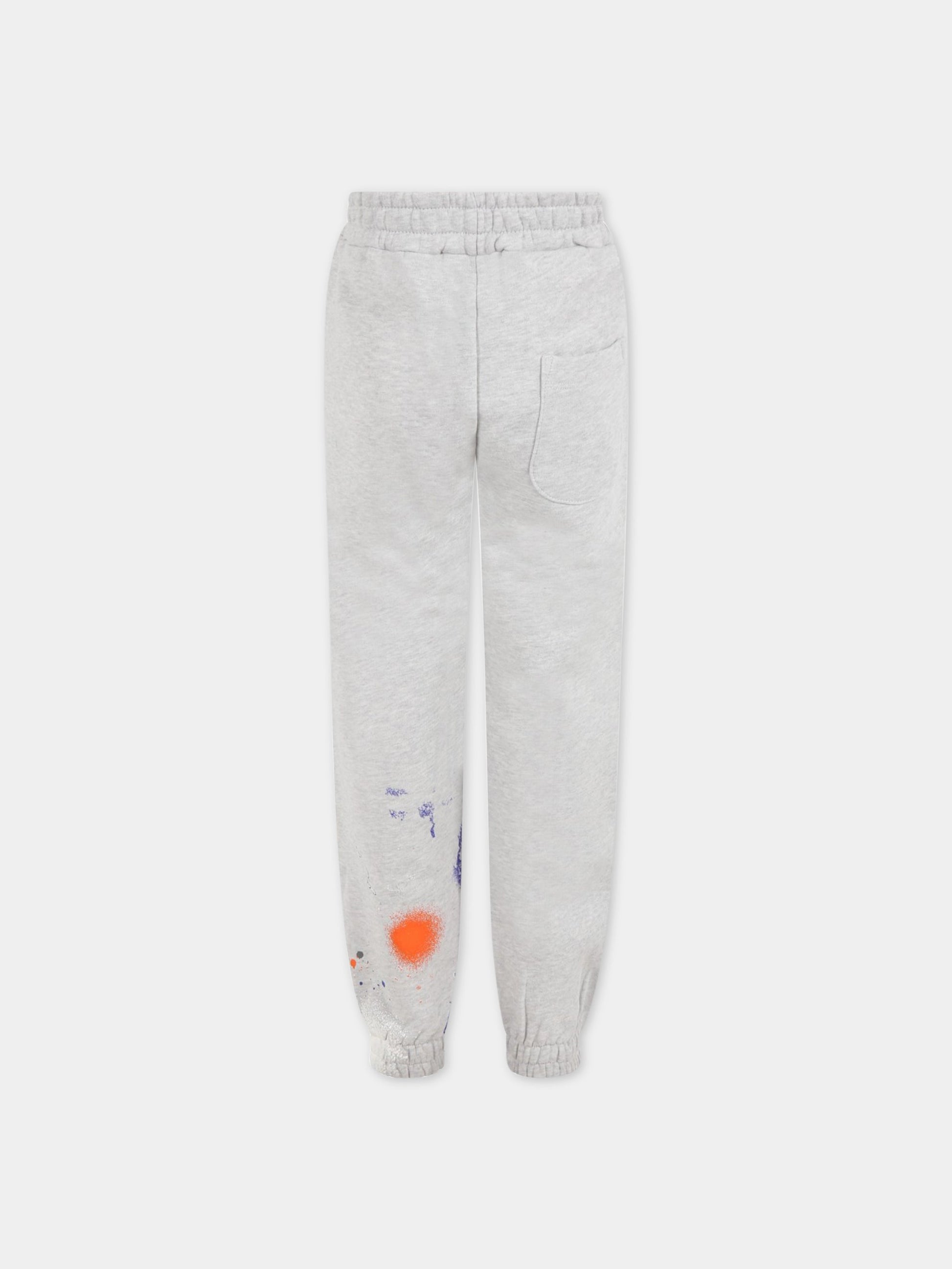 Pantalone grigio per bambino con logo,Msgm Kids,MS029277 107