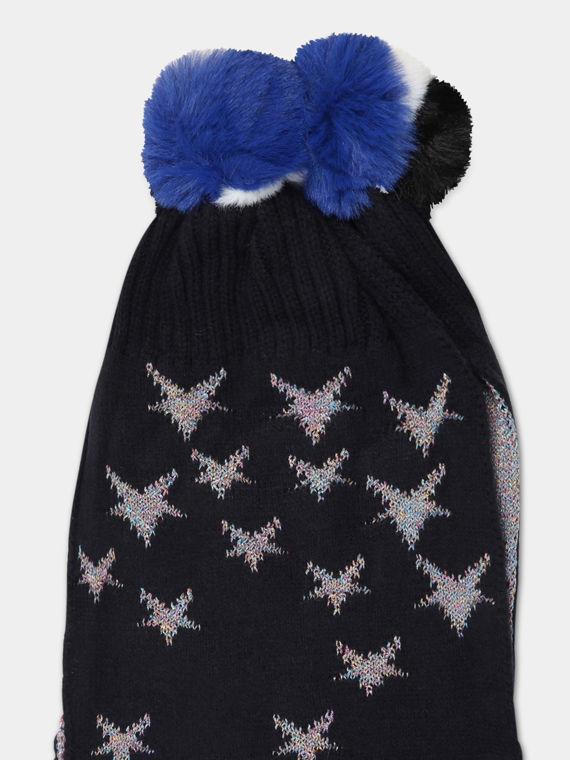 Sciarpa blu per bambina con stelle,Billieblush,U11120 85T