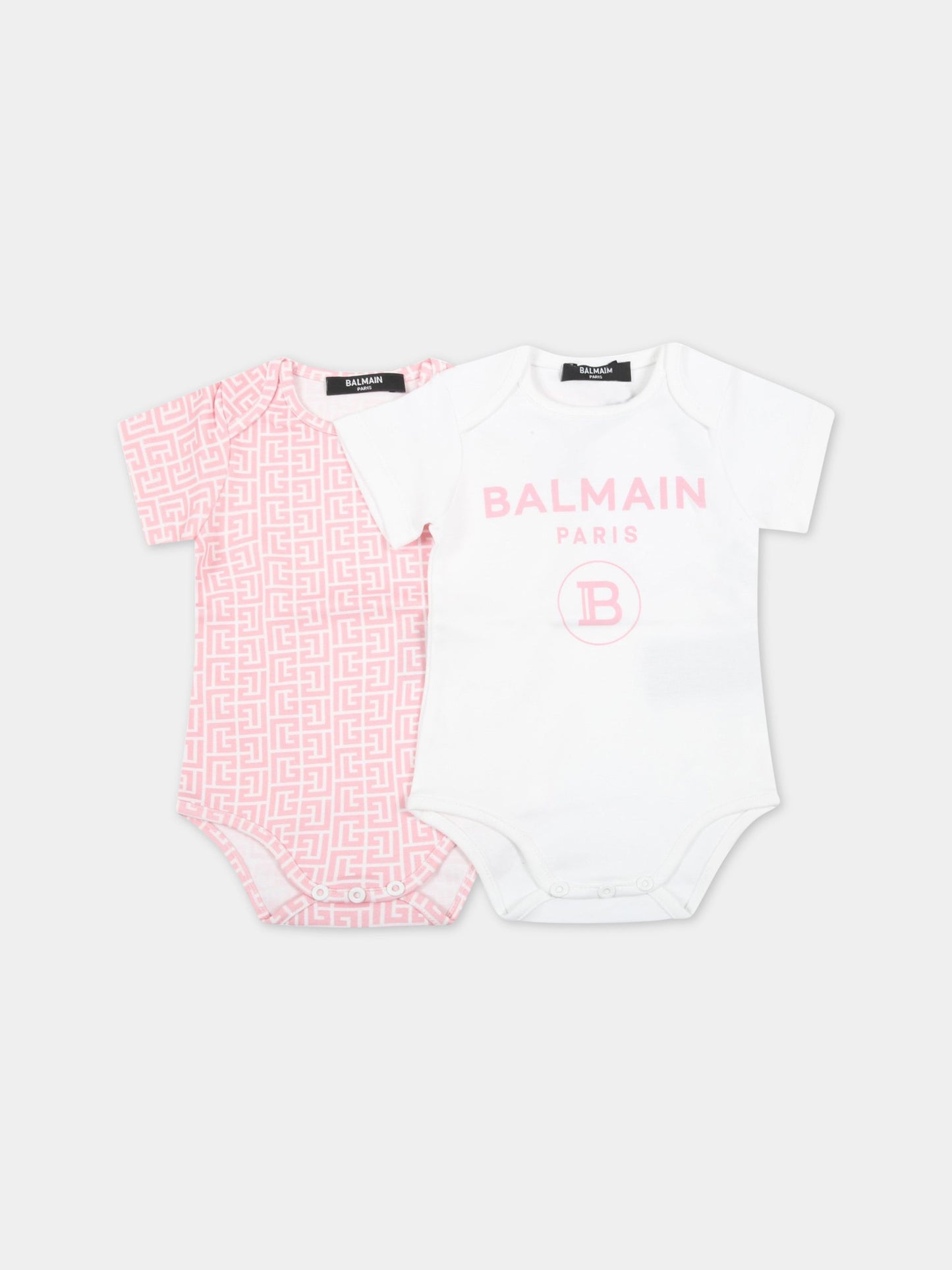 Set multicolor per neonata con logo rosa,Balmain Kids,6RB530 Z0209 100RS