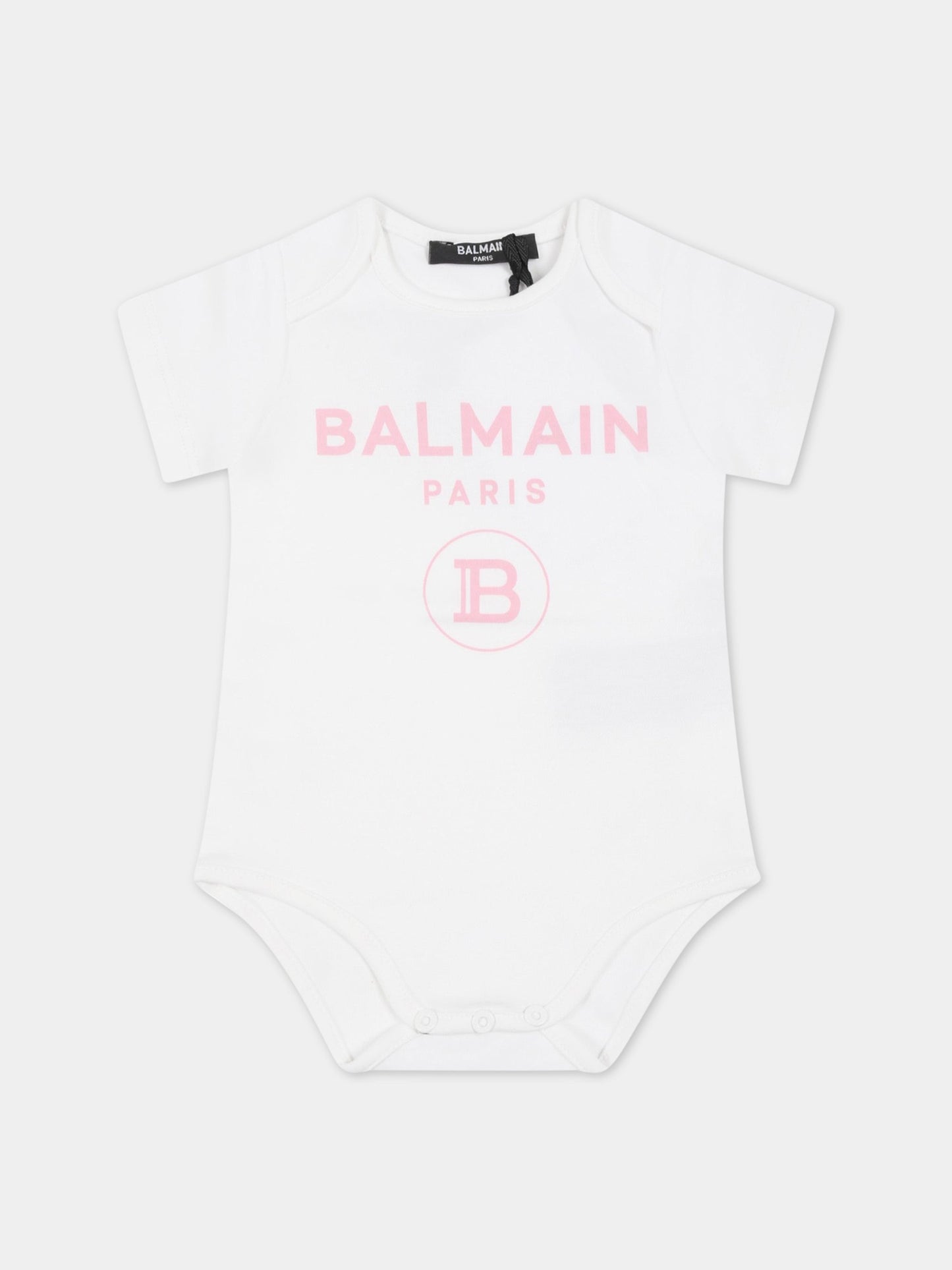 Set multicolor per neonata con logo rosa,Balmain Kids,6RB530 Z0209 100RS