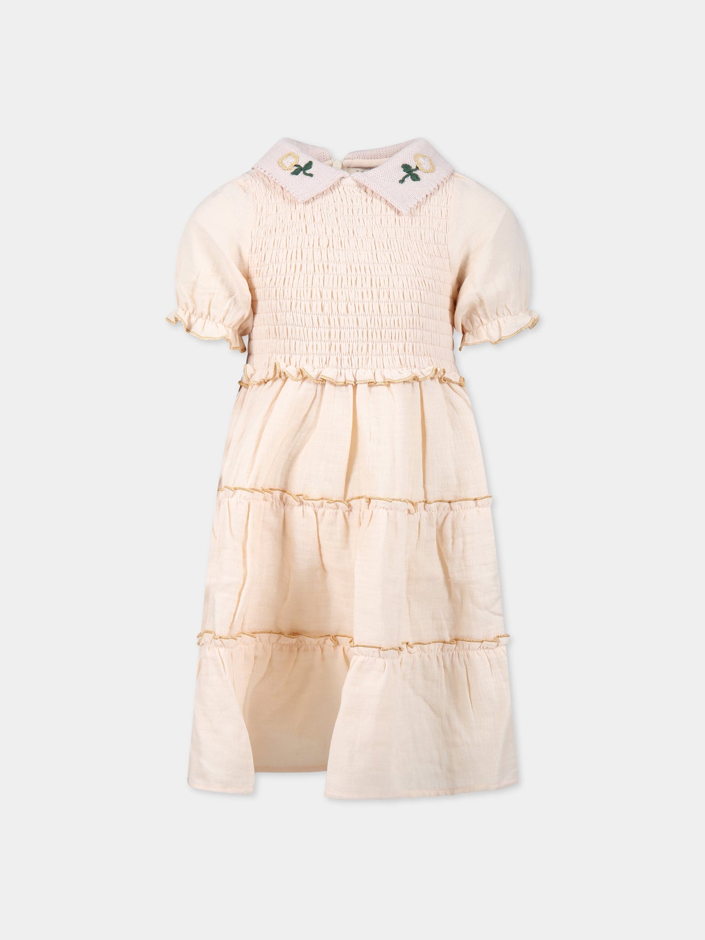 Vestito rosa per bambina con fiori,Coco Au Lait,14COCO1155