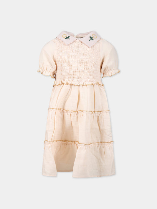 Vestito rosa per bambina con fiori,Coco Au Lait,14COCO1155