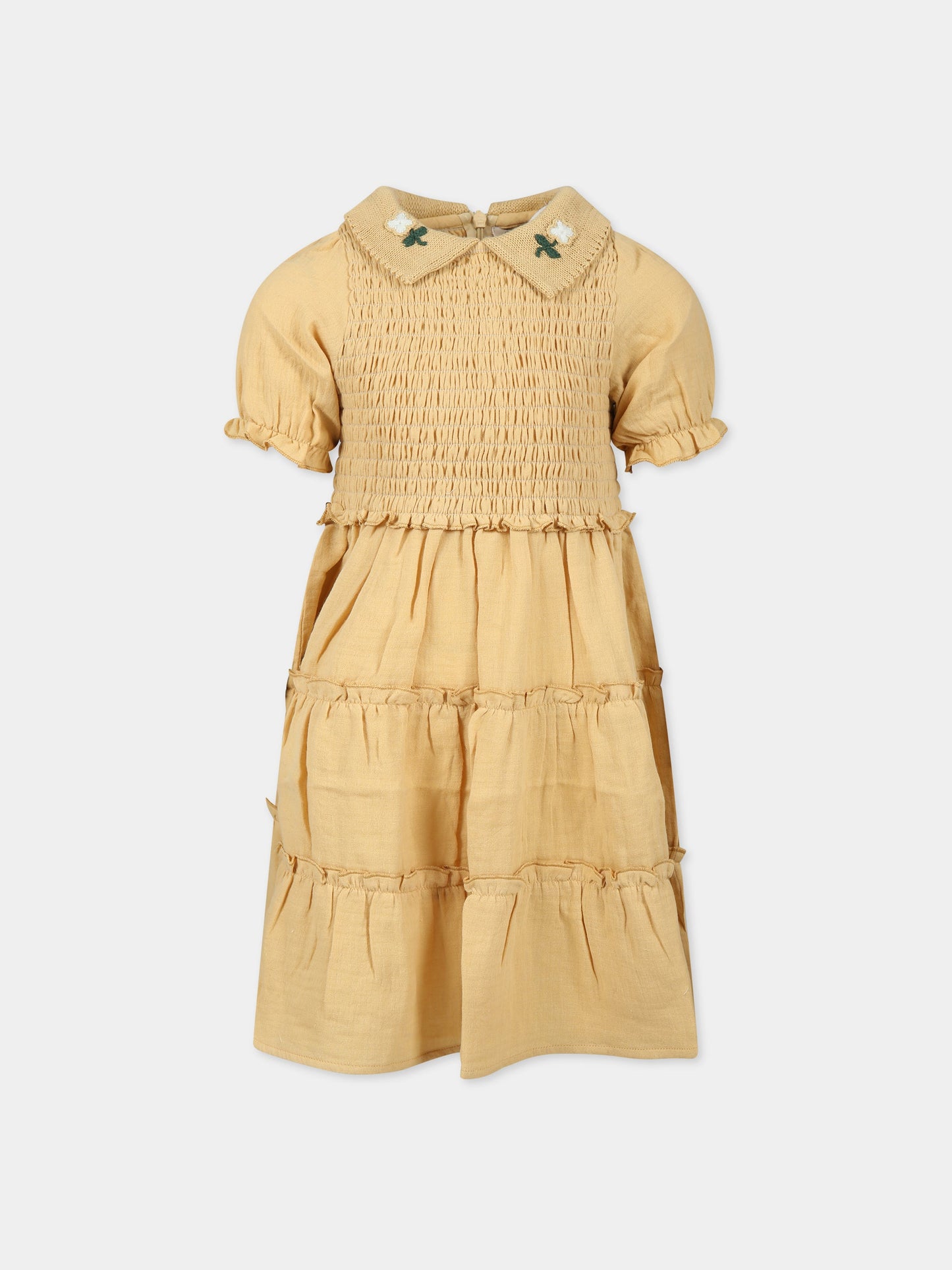 Vestito giallo per bambina con fiori,Coco Au Lait,14COCO1158