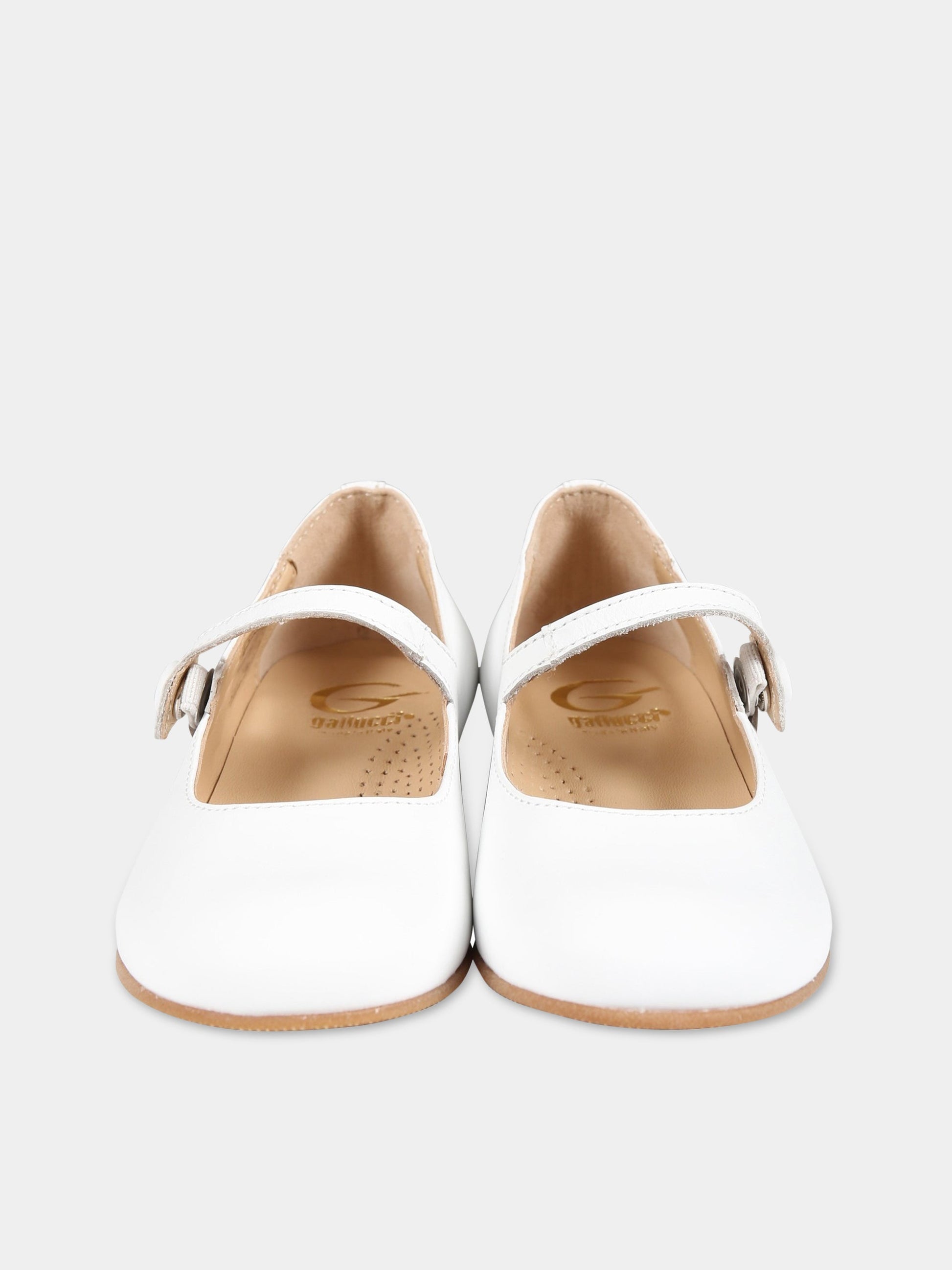 Ballerine bianche per bambina,Gallucci Kids,T00101AM111100