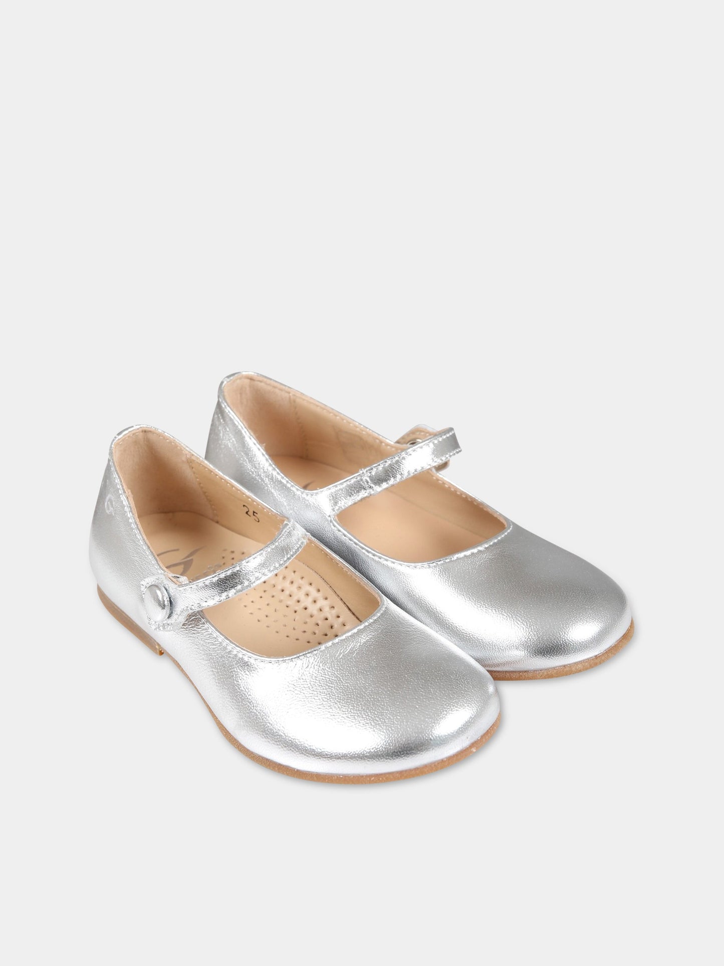 Ballerine argentate per bambina,Gallucci Kids,T00101AM139ARG