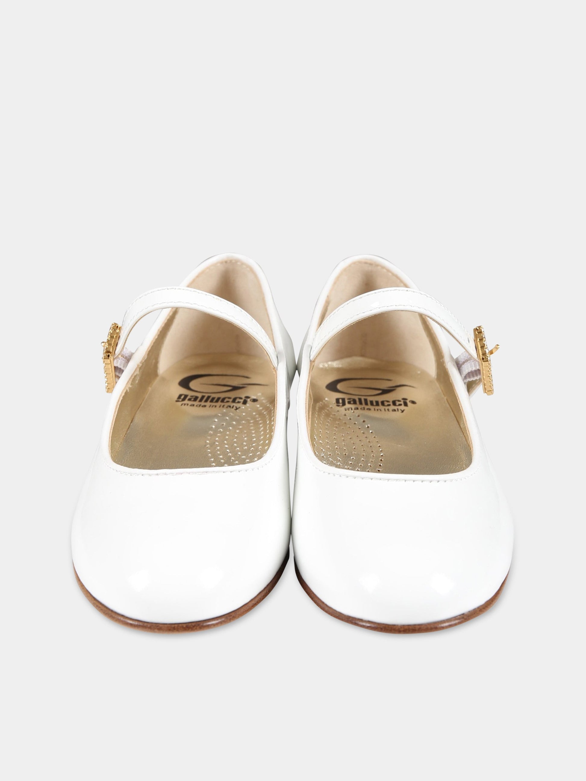 Ballerine bianche per bambina,Gallucci Kids,J20057AM783B05