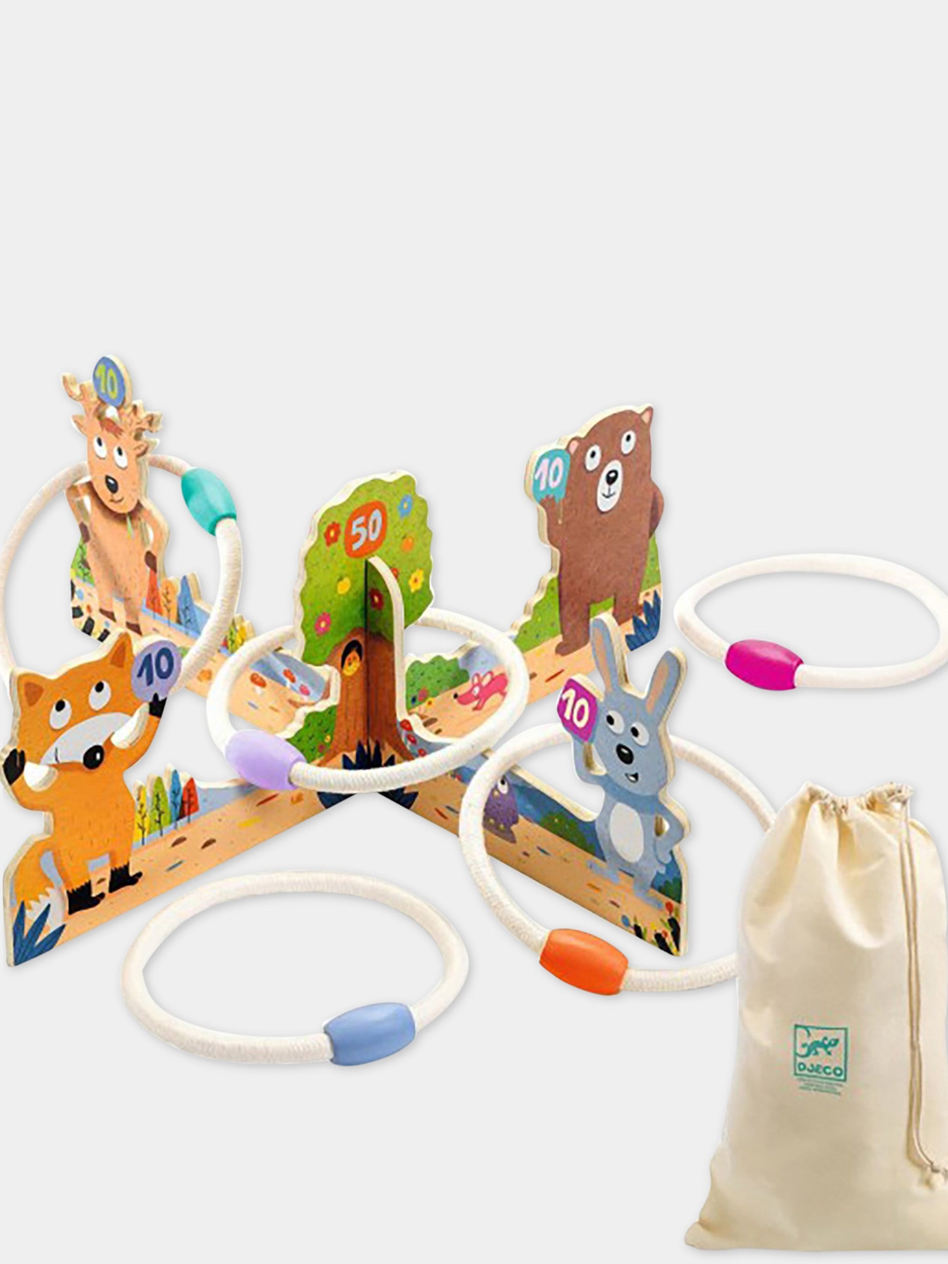 Gioco multicolor di lancio per bambini con animali,Djeco,DJ02044