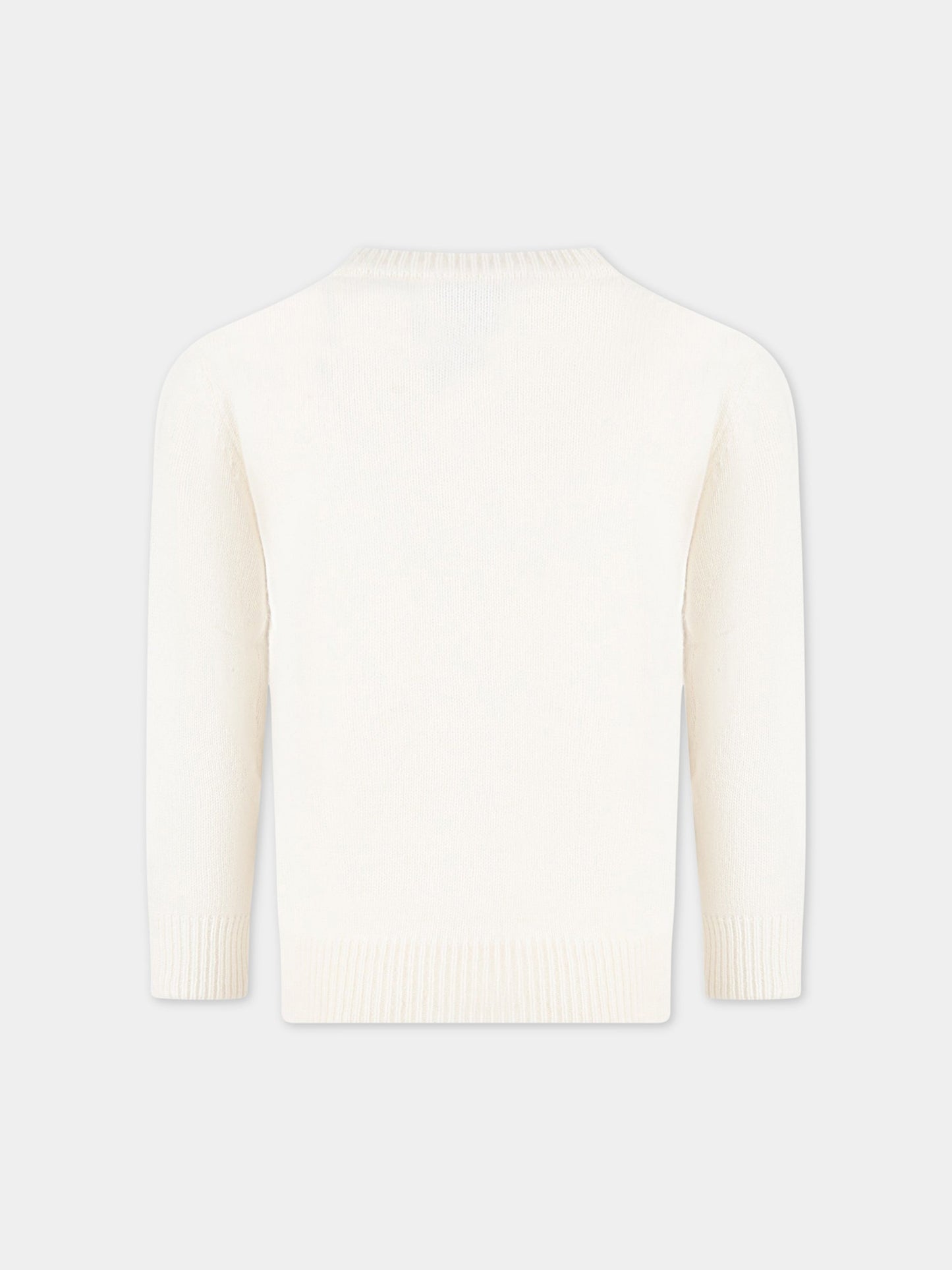 Maglione avorio per bambino con Brontolone e scritta nera,Mc2 Saint Barth,DOU0001 SRMO10