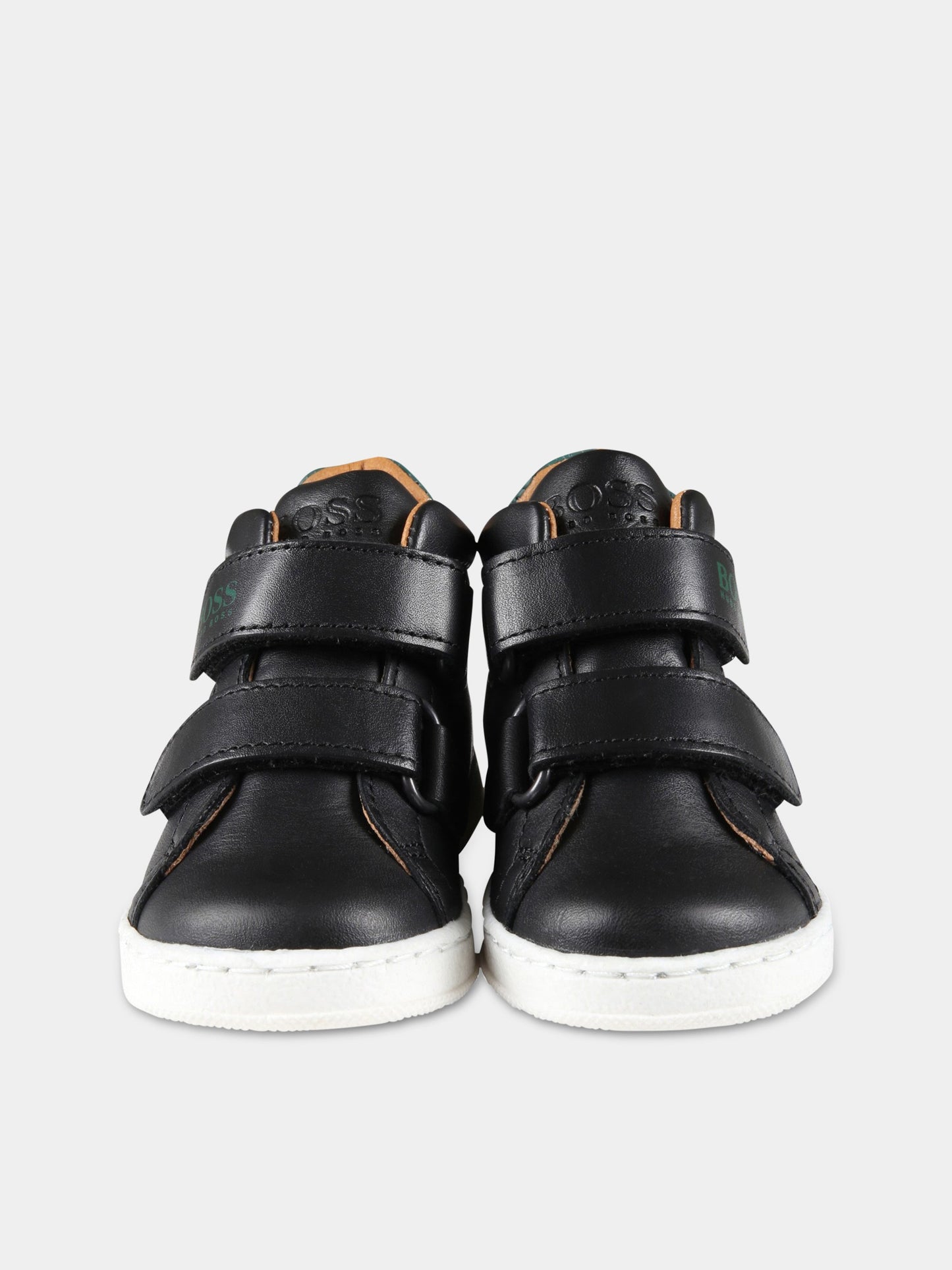 Sneakers nere alte per bambino con logo bianco,Hugo Boss,J09163 09B