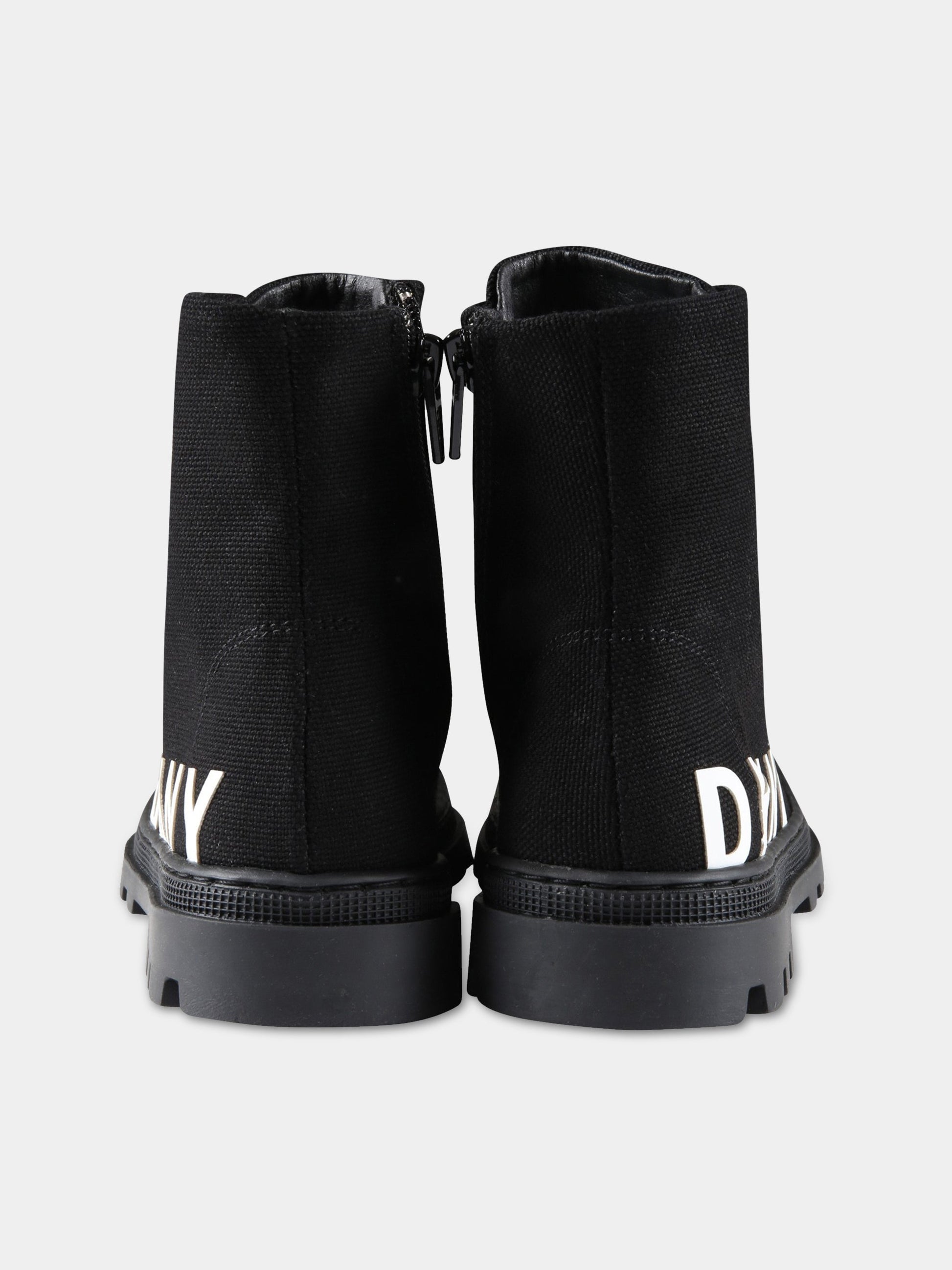 Sneakers nere per bambina con logo bianco,Dkny,D39062 09B