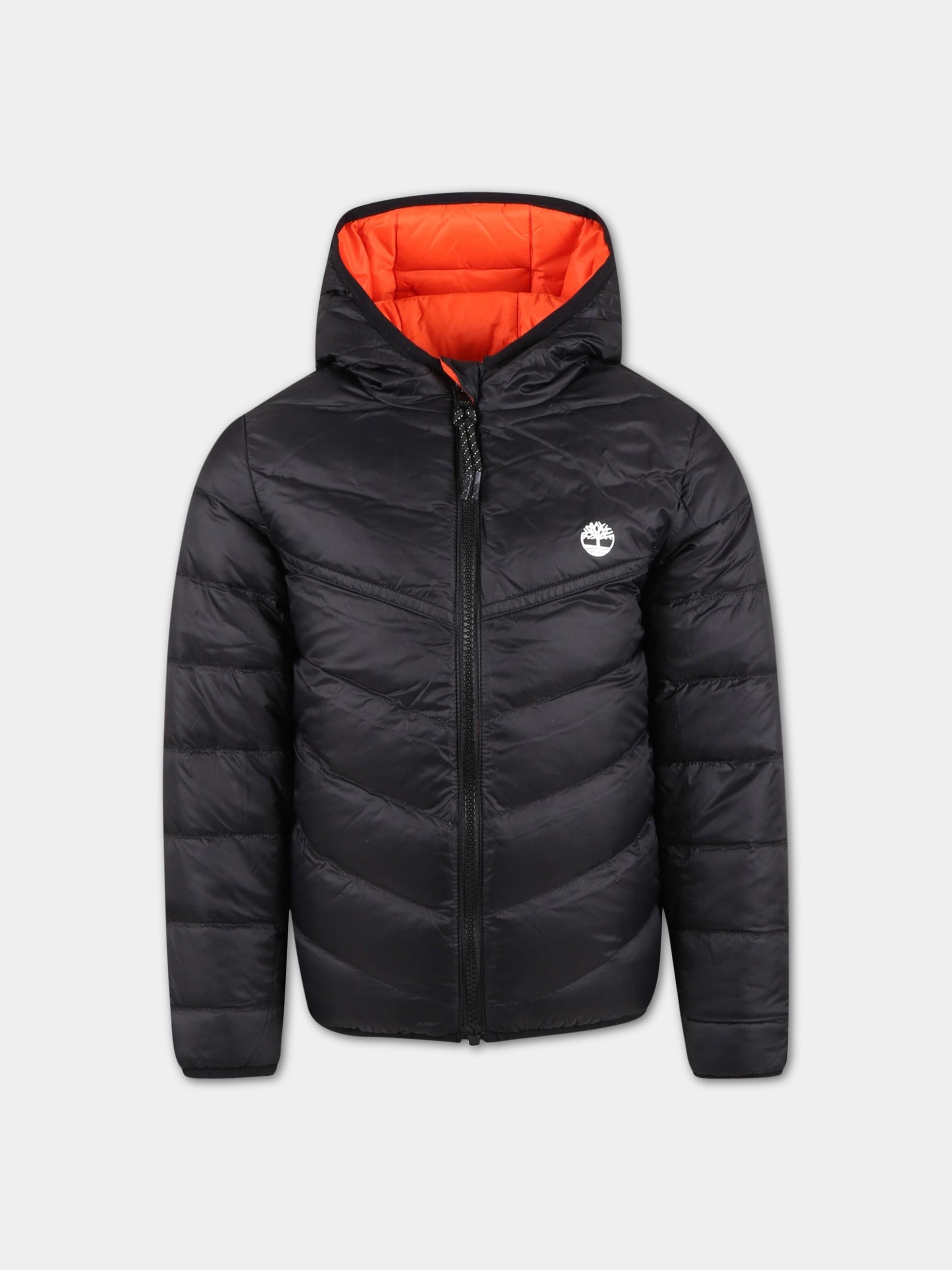 Piumino reversibile per bambino con logo,Timberland,T26542 40A