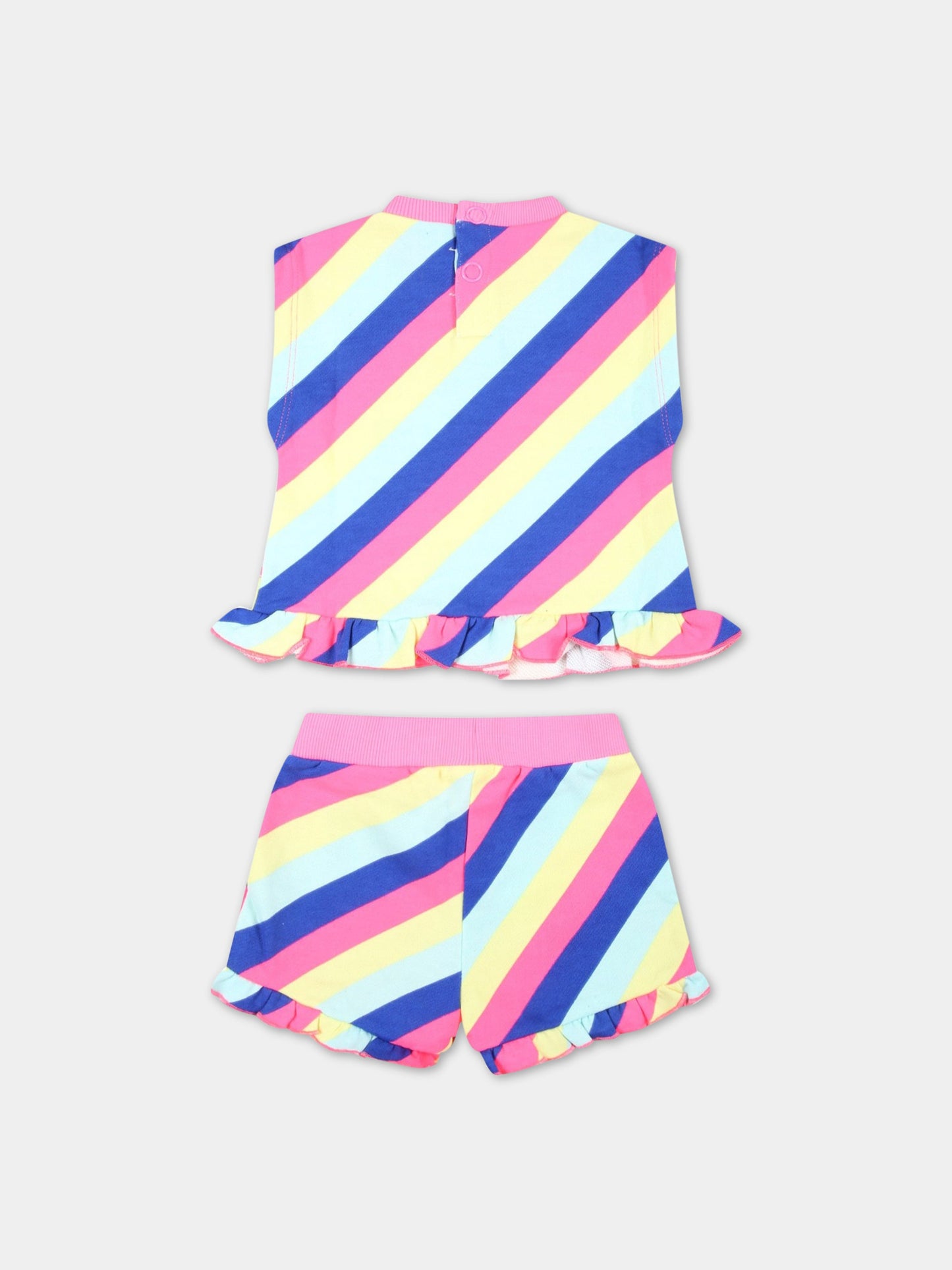 Completo multicolor per neonata con rouches,Billieblush,U08095 Z41