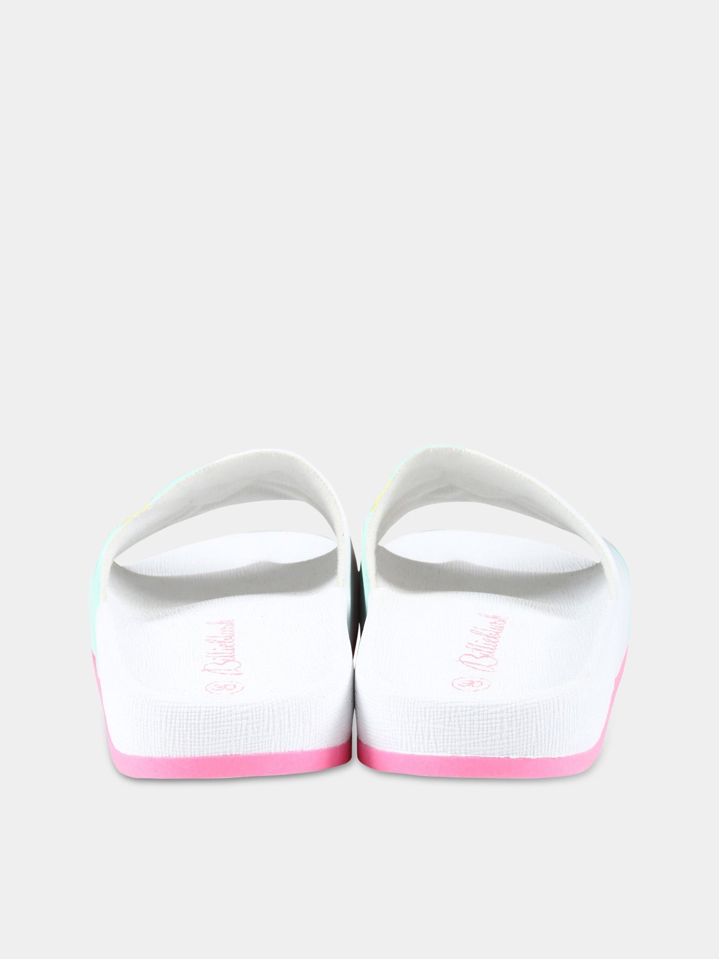 Sandali bianchi per bambina con logo e cuore,Billieblush,U19291 768