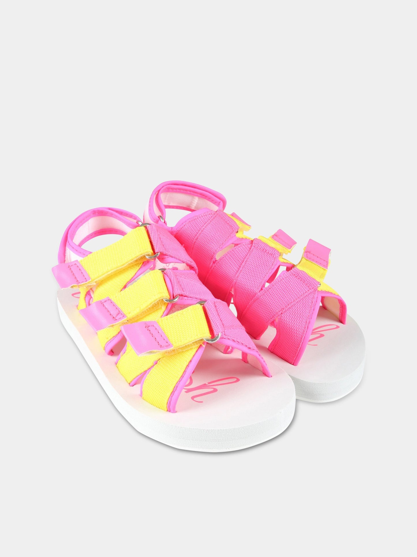 Sandali multicolor per bambina con logo,Billieblush,U19293 47T