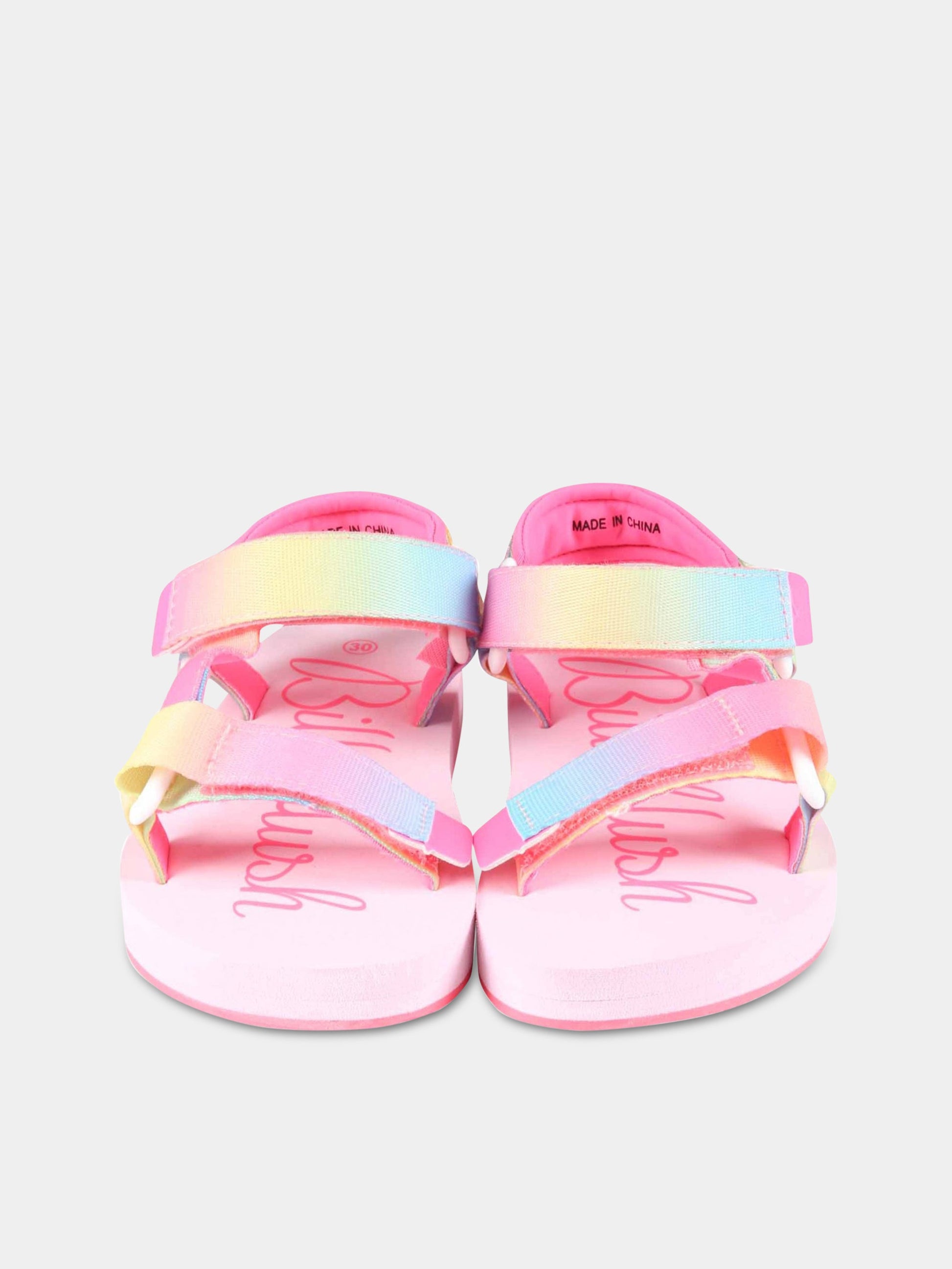 Sandali rosa per bambina con logo,Billieblush,U19314 464