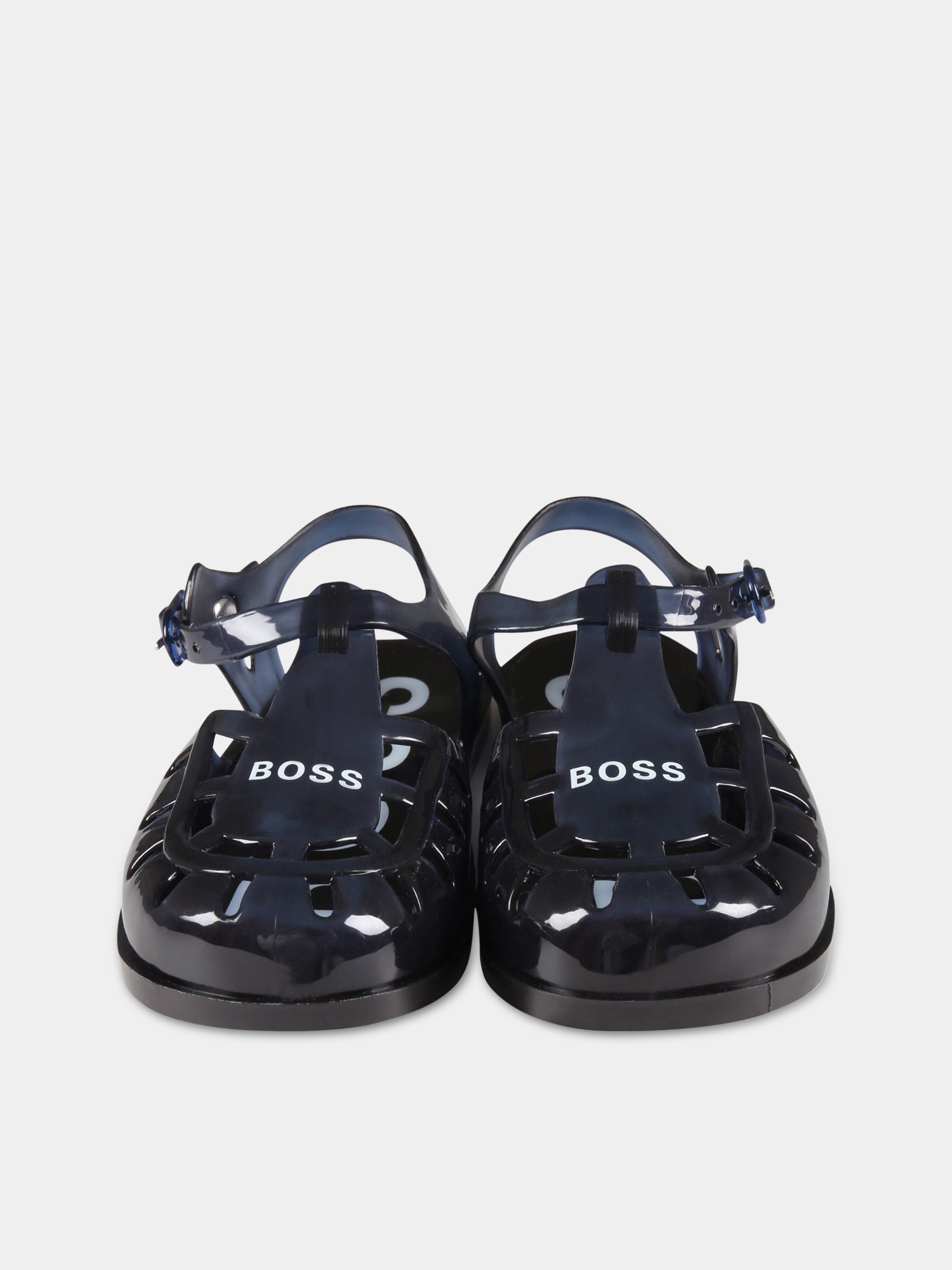 Sandali blu per bambino con logo,Hugo Boss,J09170 849