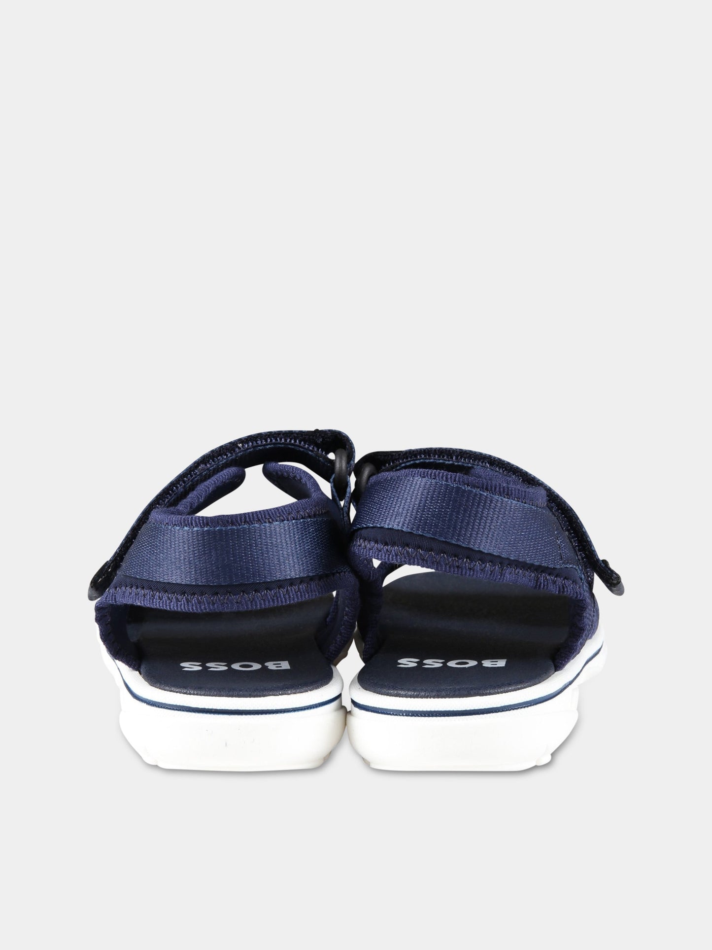 Sandali blu per neonato con logo bianco,Hugo Boss,J09174 849