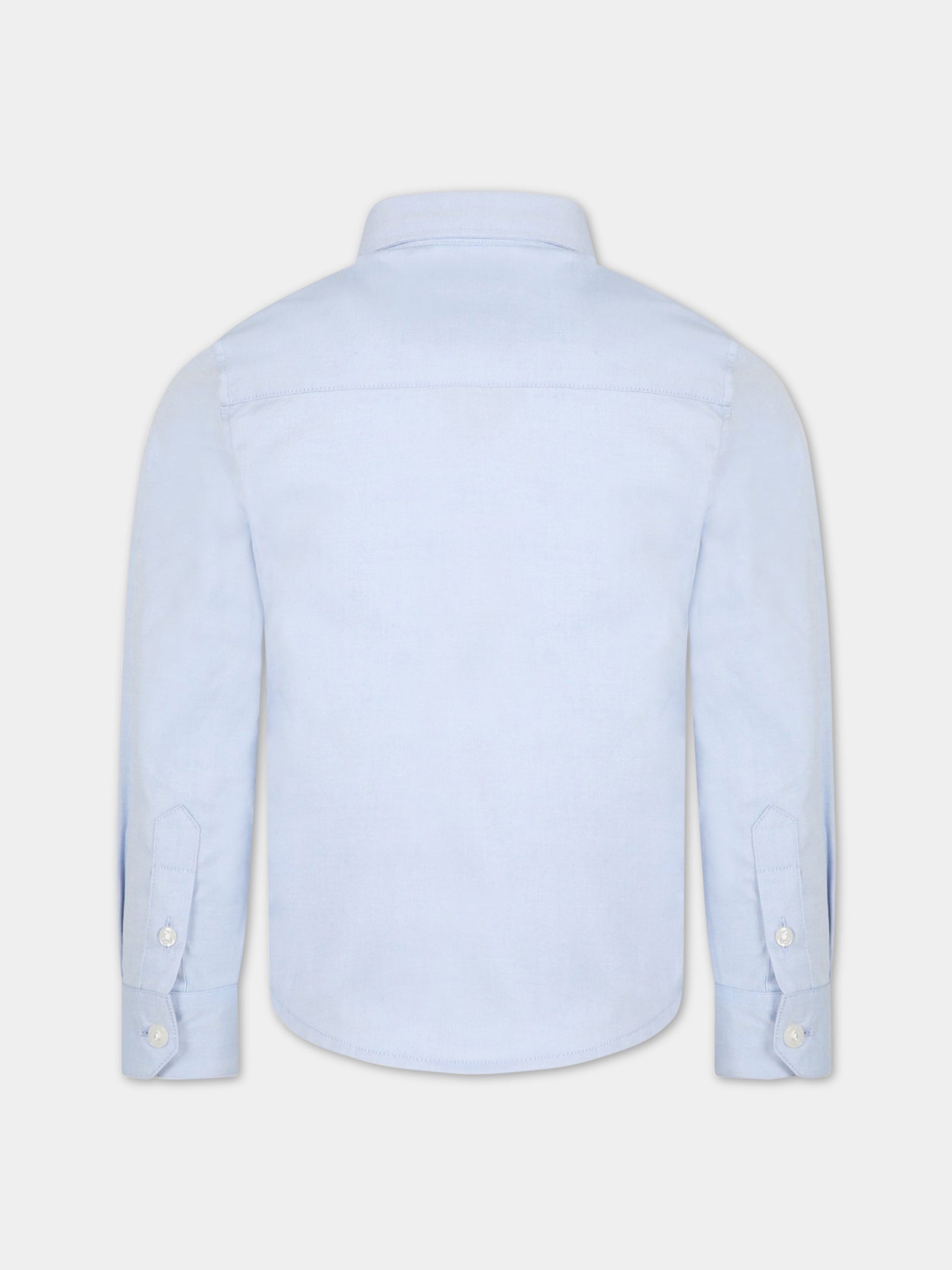 Camicia celeste per bambino con logo,Hugo Boss,J25N62 77D