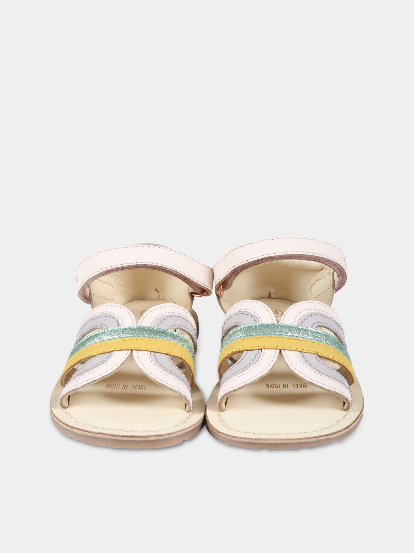 Sandali multicolor per bambina con dettaglio viola,Carrement Beau,Y09035 947