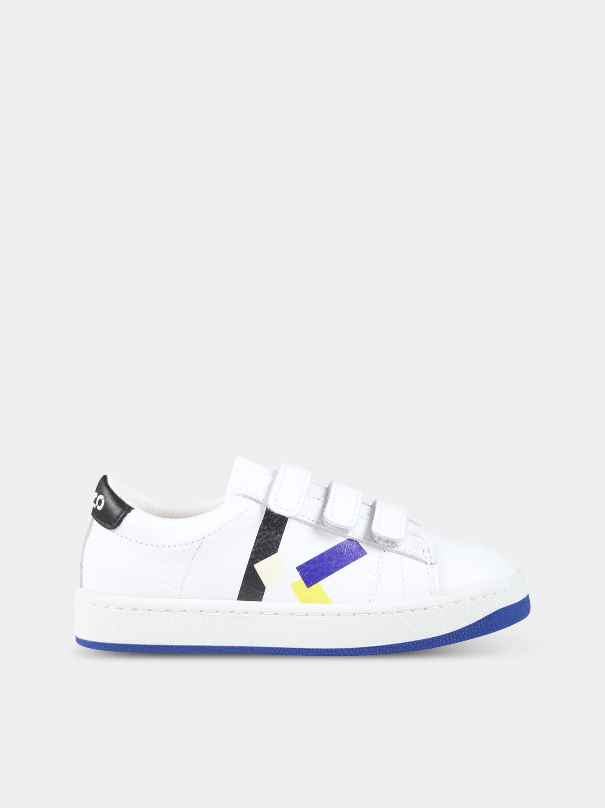 Sneakers bianche per bambino con logo,Kenzo Kids,K29079 10B