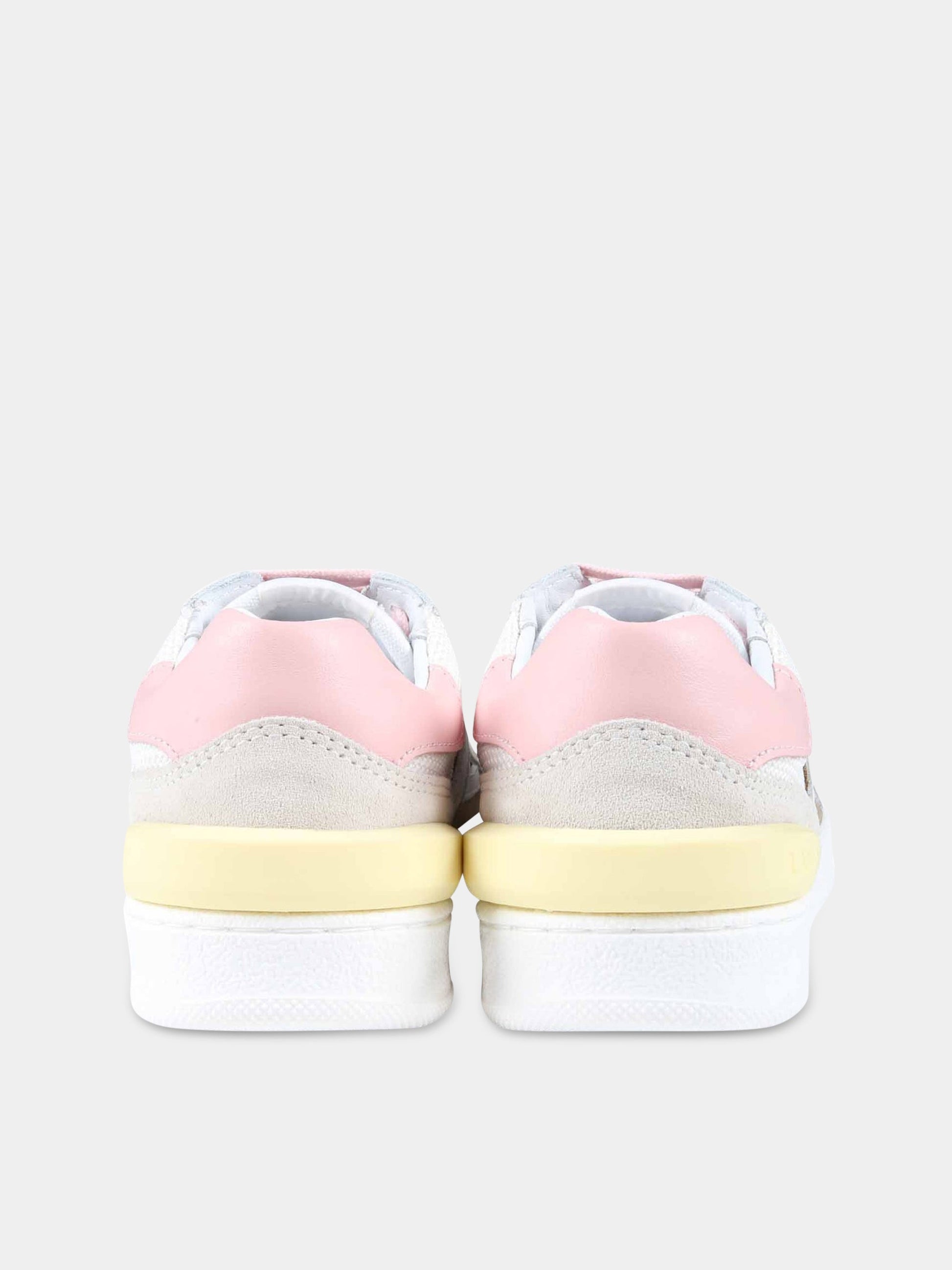 Sneakers bianche per bambina con logo,Lanvin Petite,N19032 N25