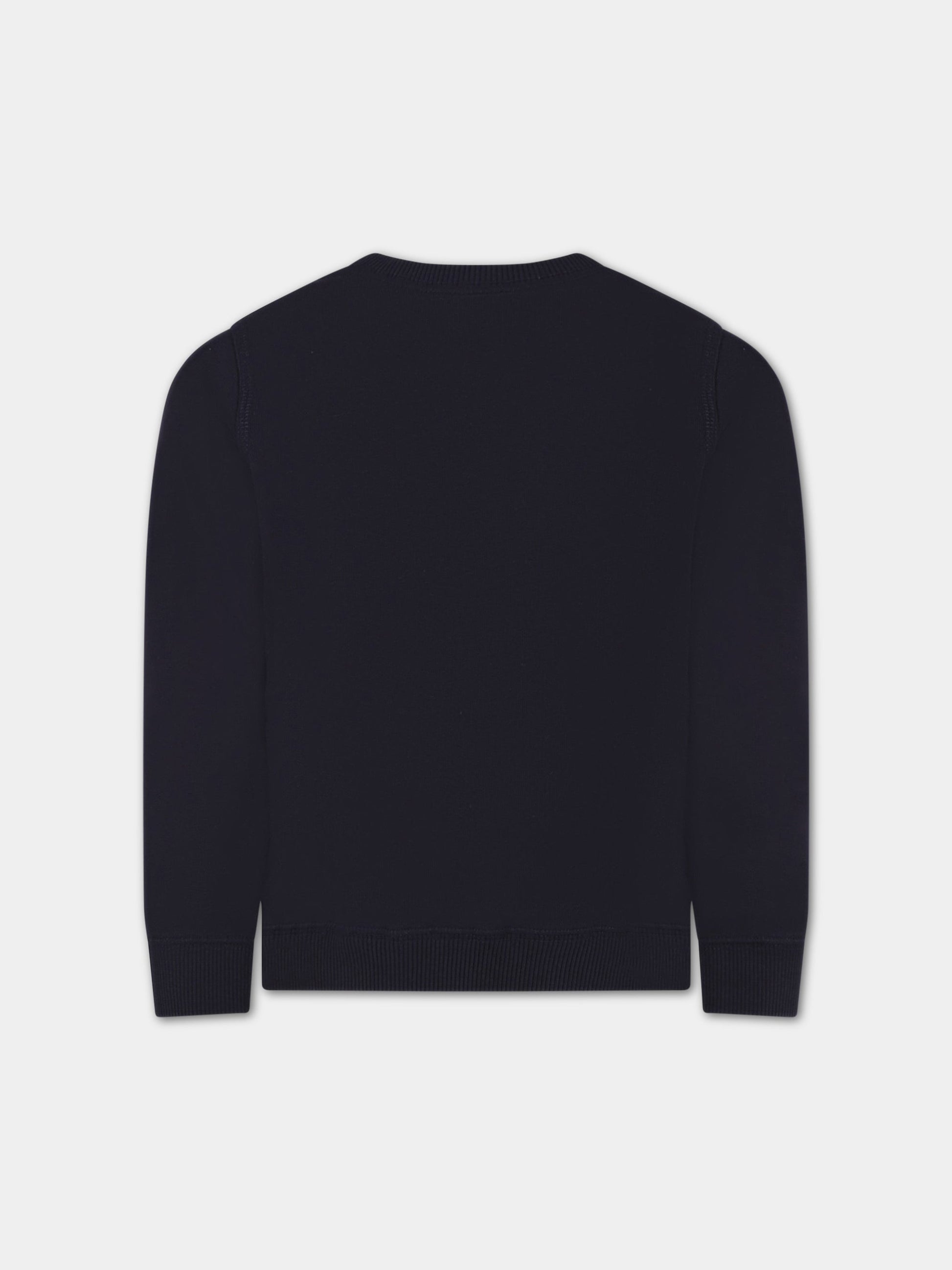 Felpa blu per bambino con logo rosso,Lanvin Petite,N25068 859