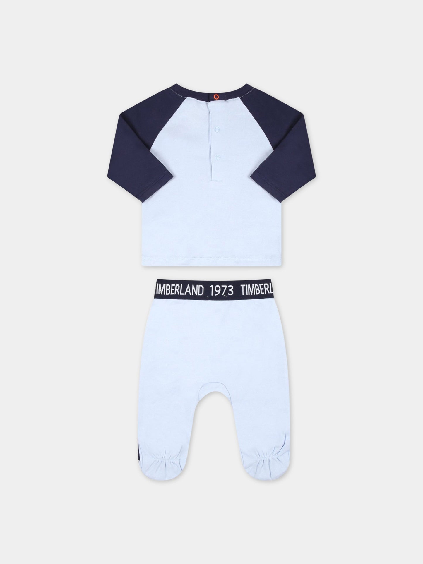 Completo celeste per neonato con logo,Timberland,T98307 781