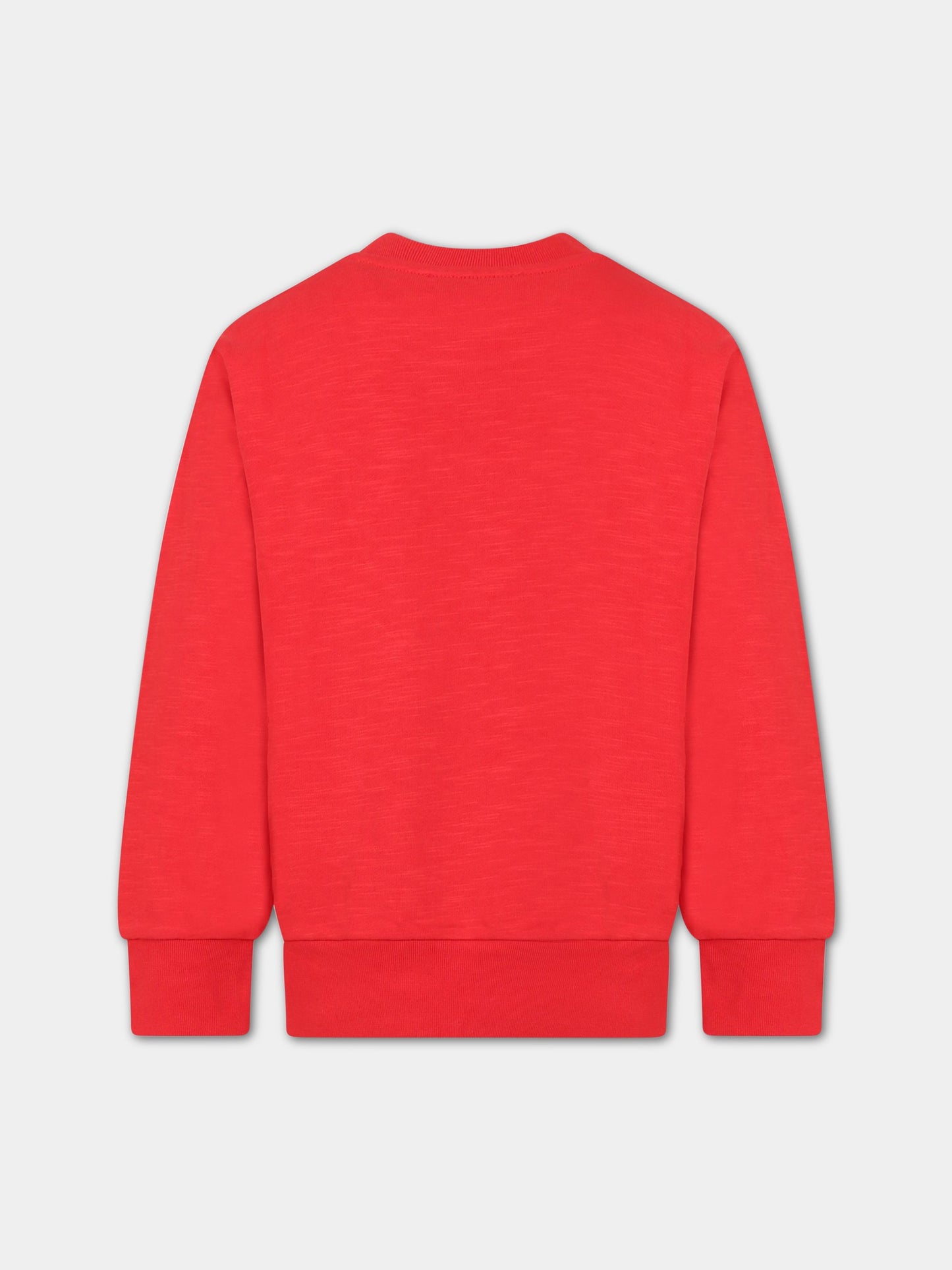 Felpa rossa per bambino con logo,Diesel,J00840 0NBAY K438