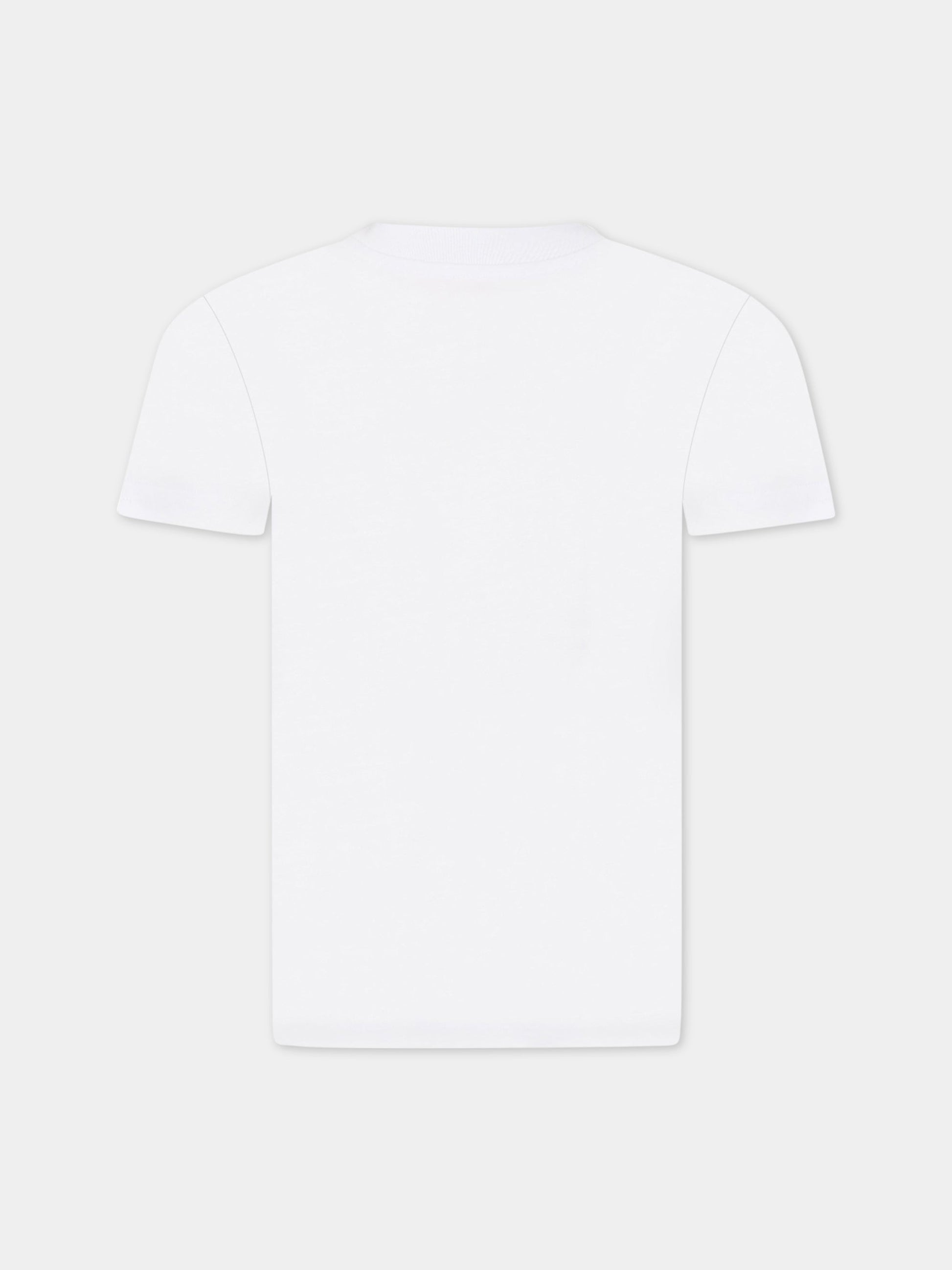 T-shirt bianca per bambino con logo,Diesel,J00853 0HAYU K100
