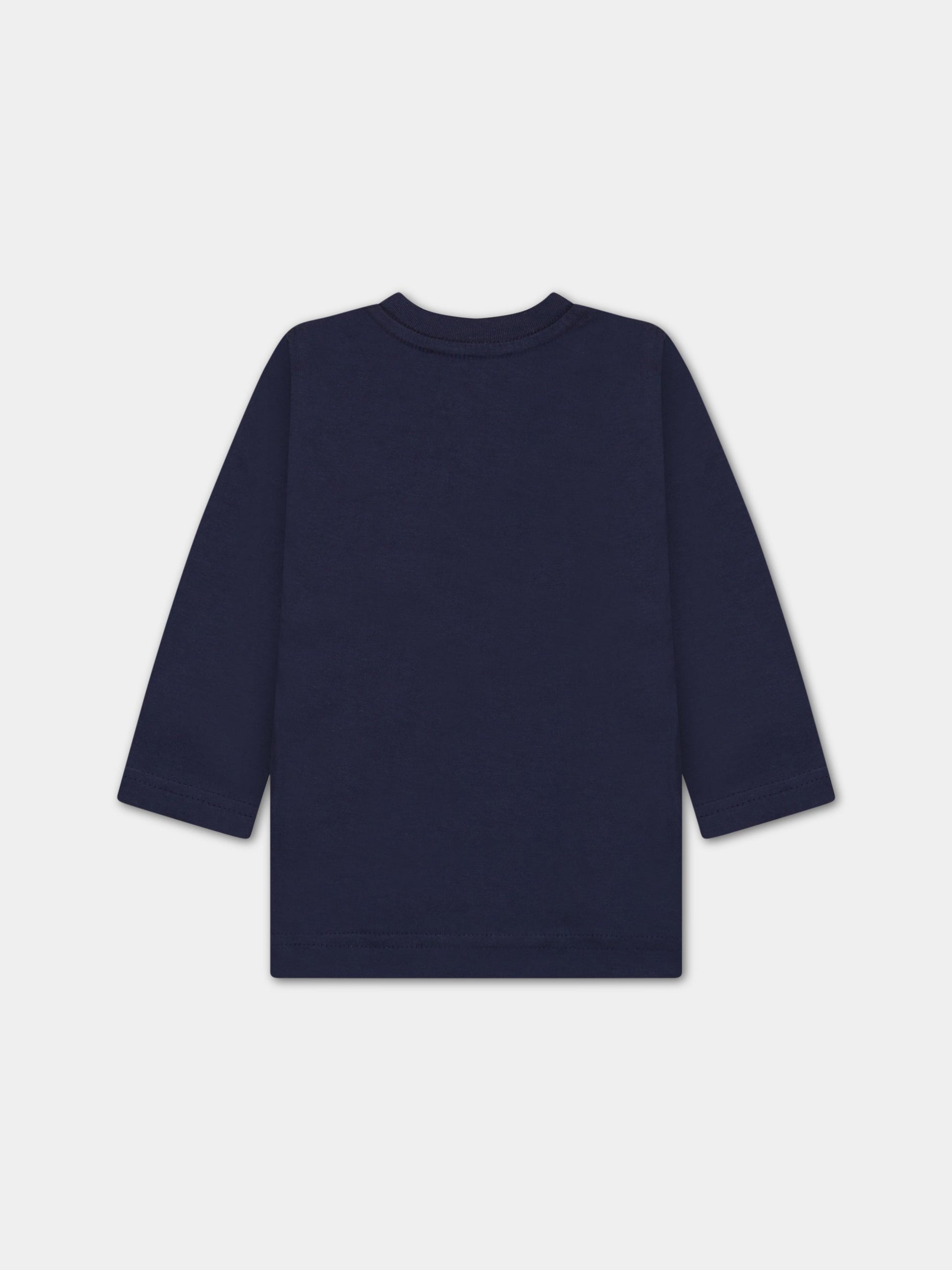 T-shirt blu per neonato con logo,Diesel,K00269 00YI9 K8ATA