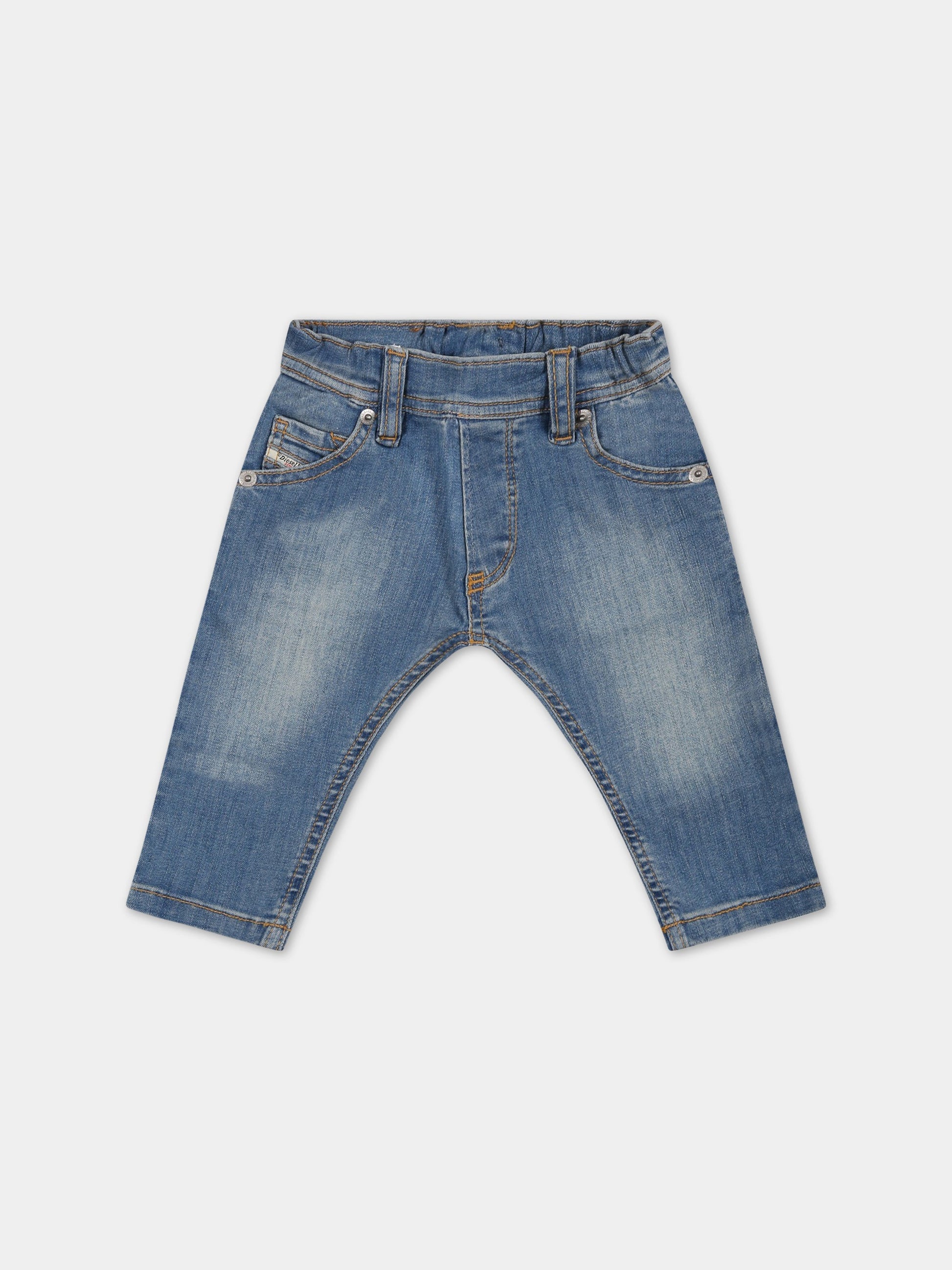 Jeans blu per neonato con logo,Diesel,K00222 KXBCJ K01