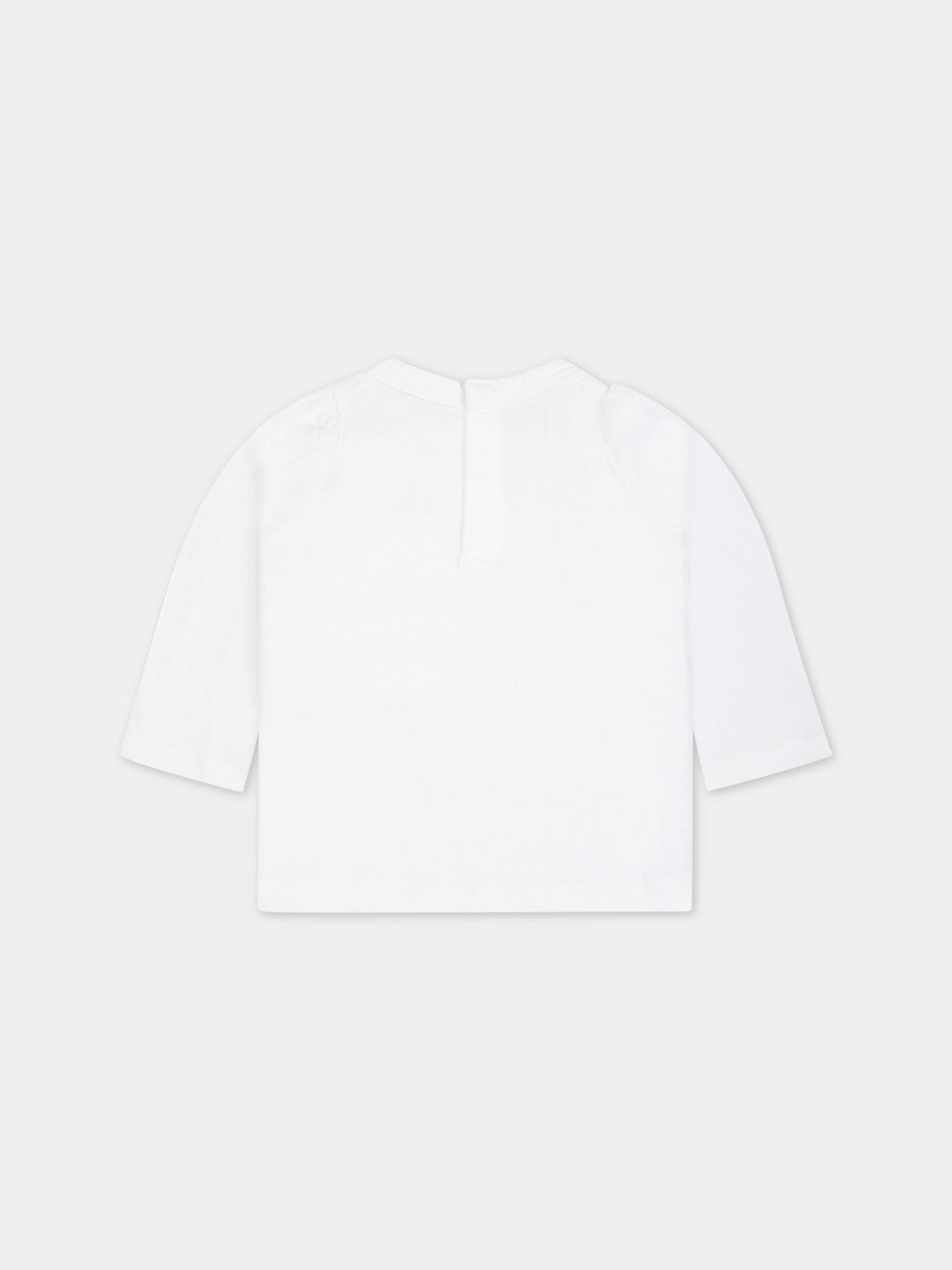 T-shirt bianca per neonata con stampa e logo,Levi's Kids,1EG590 001