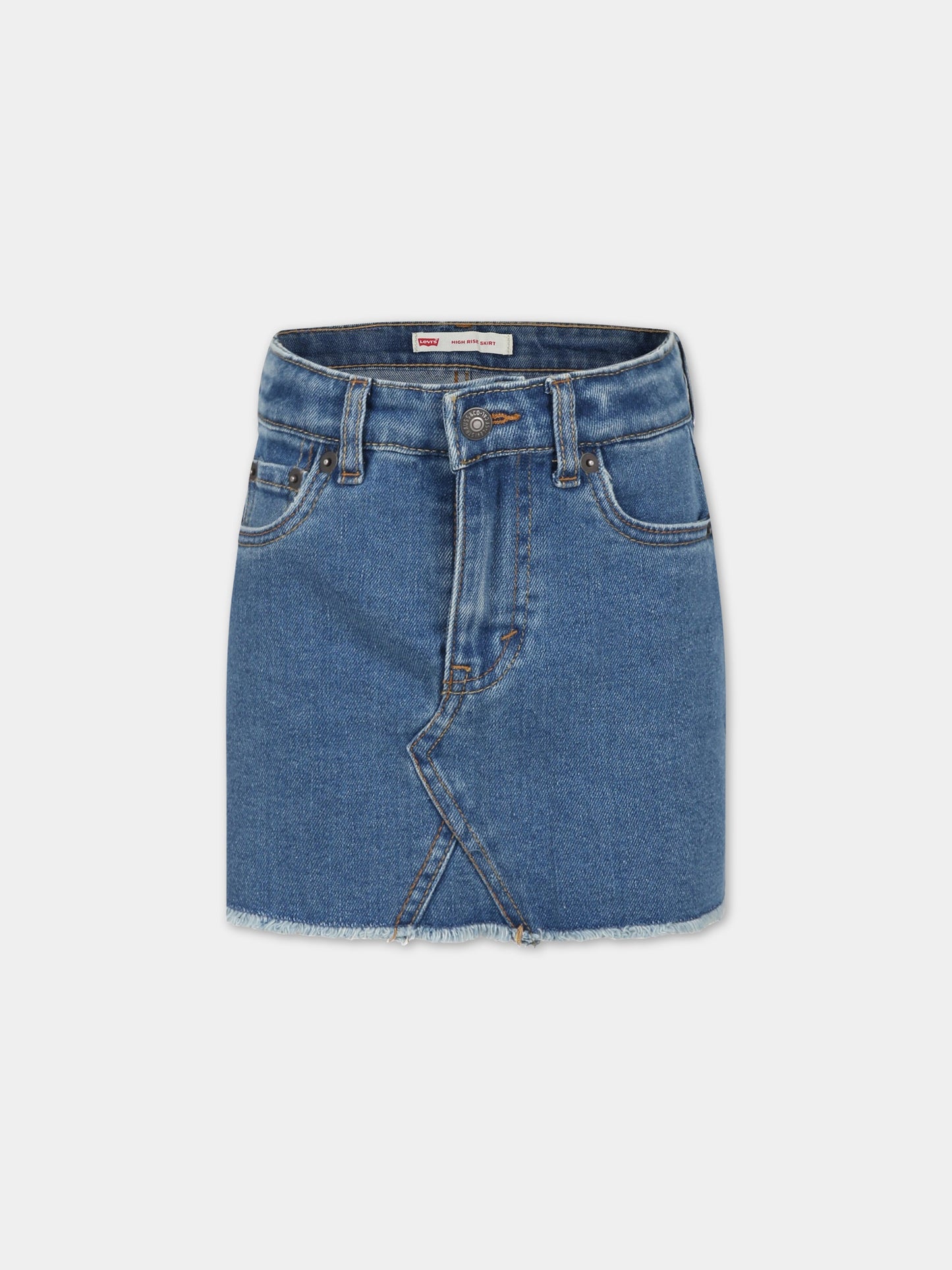 Gonna blu per bambina con logo,Levi's Kids,4EG612 D4E