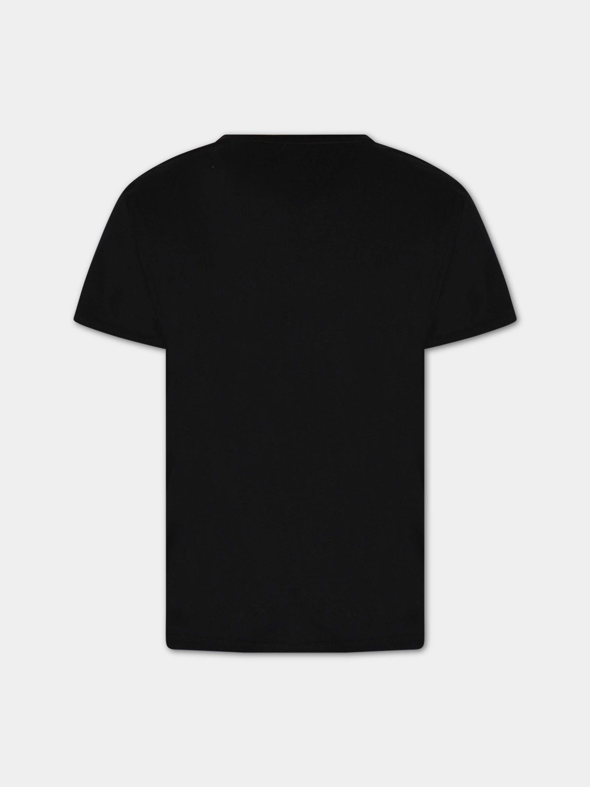 T-shirt nero per bambina con logo,Levi's Kids,4EG546 023