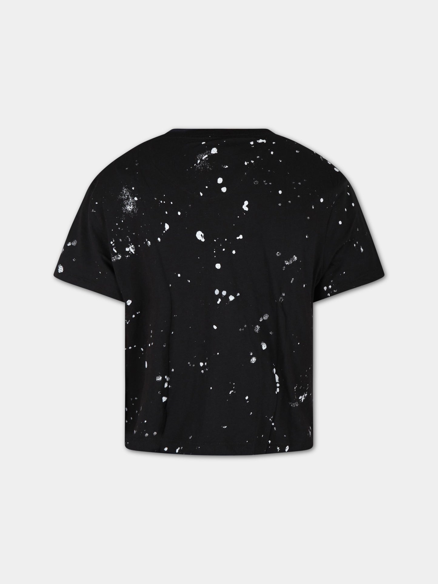 T-shirt nera per bambina con logo,Levi's Kids,4EG549 023