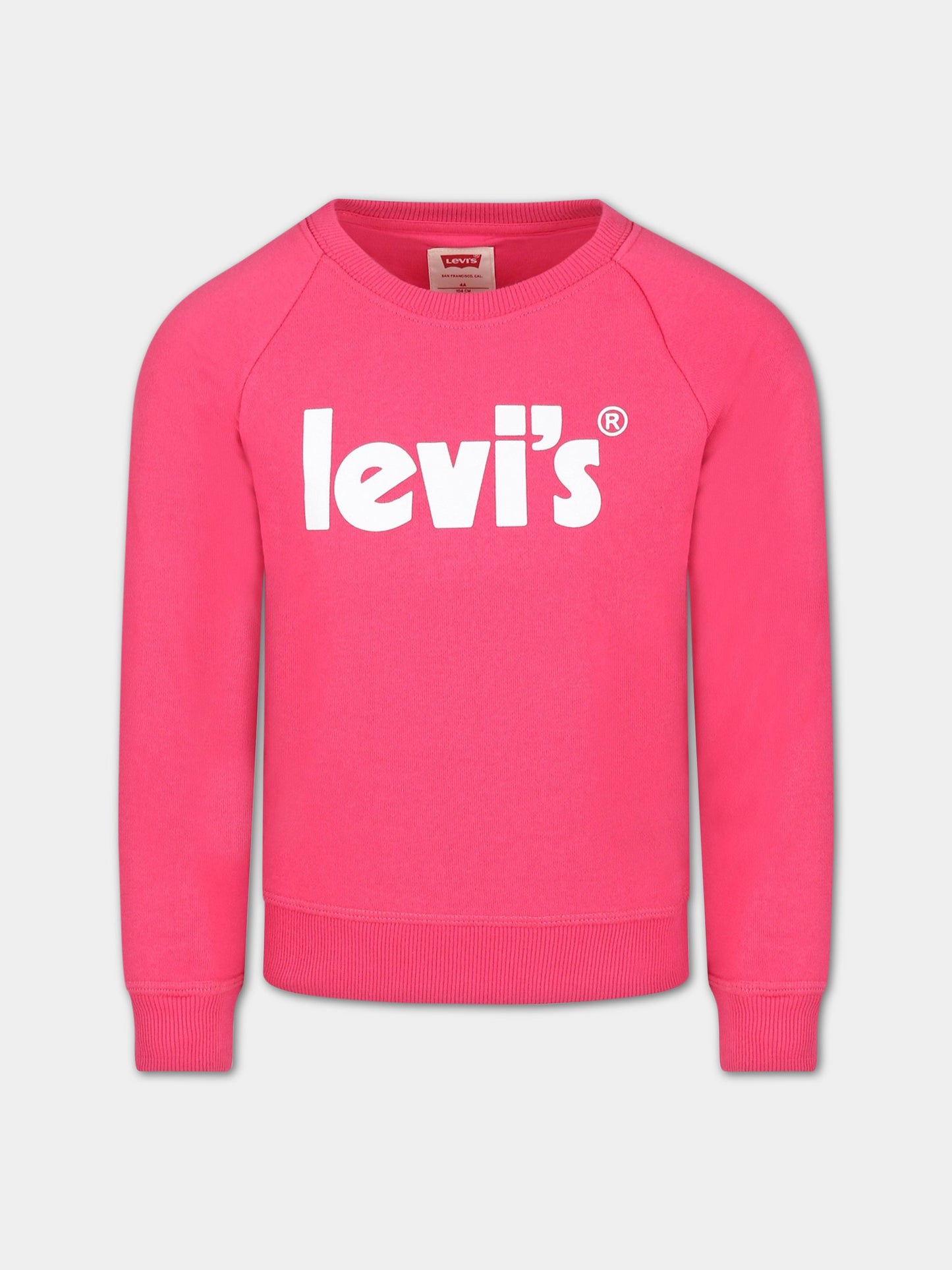 Felpa rosa per bambina con logo,Levi's Kids,4EF955 A5F