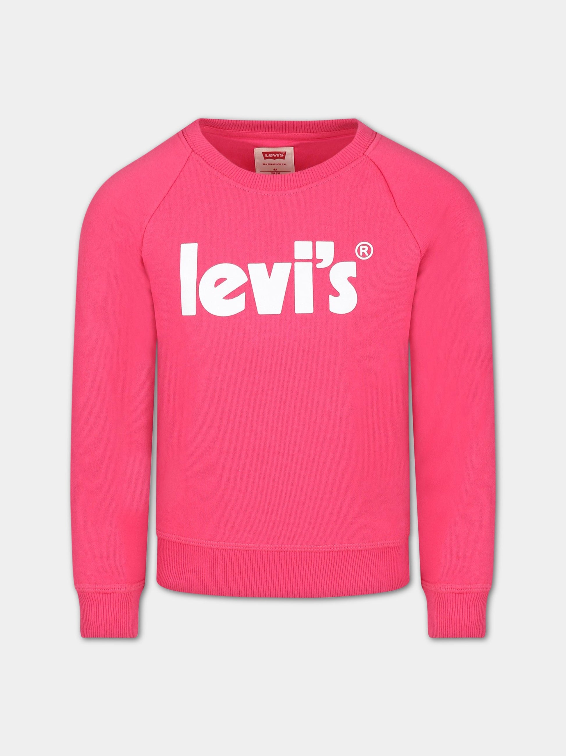 Felpa rosa per bambina con logo,Levi's Kids,4EF955 A5F