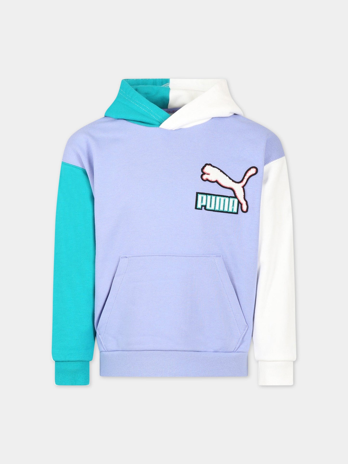 Felpa multicolor per bambino con logo,Puma,670123 23