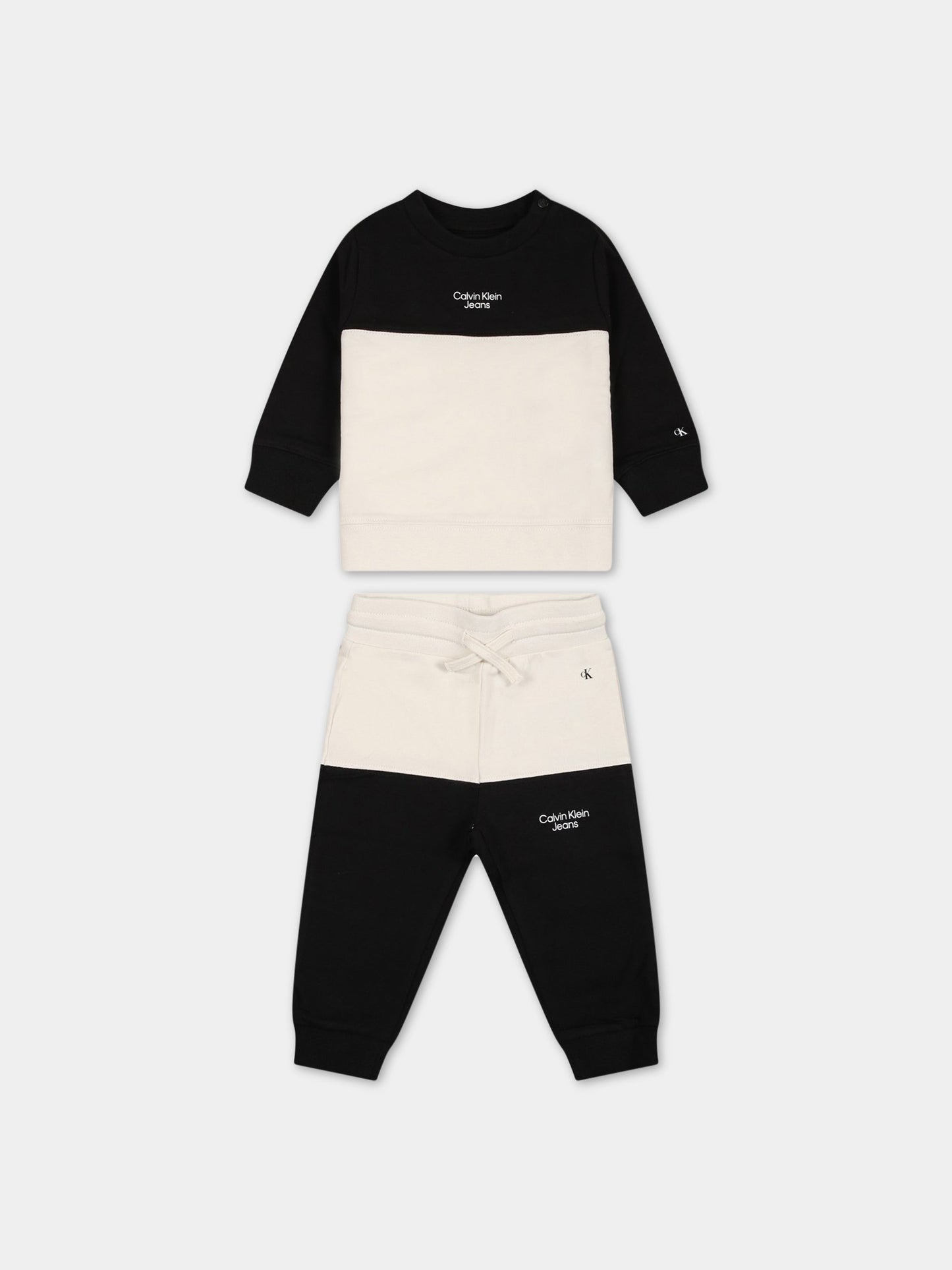 Completo sportivo multicolor per neonato con logo,Calvin Klein Kids,IN0IN00020 BEH