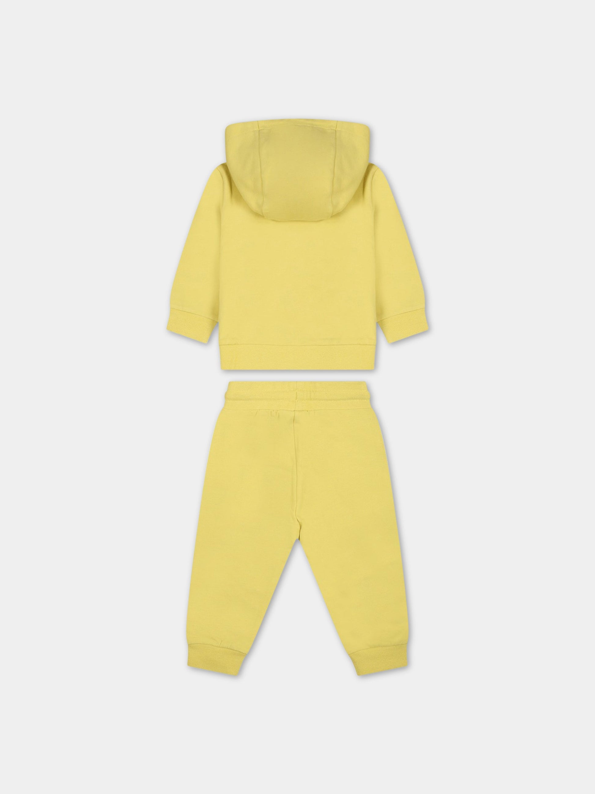 Completo sportivo giallo per neonato con logo,Calvin Klein Kids,IN0IN00019 ZH5