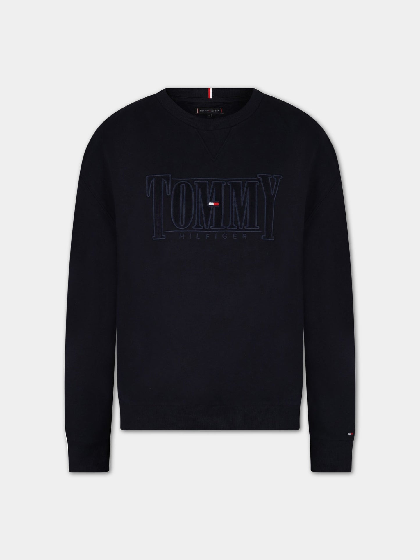 Felpa blu per bambino con logo,Tommy  Hilfiger Junior,KB0KB07776T DW5