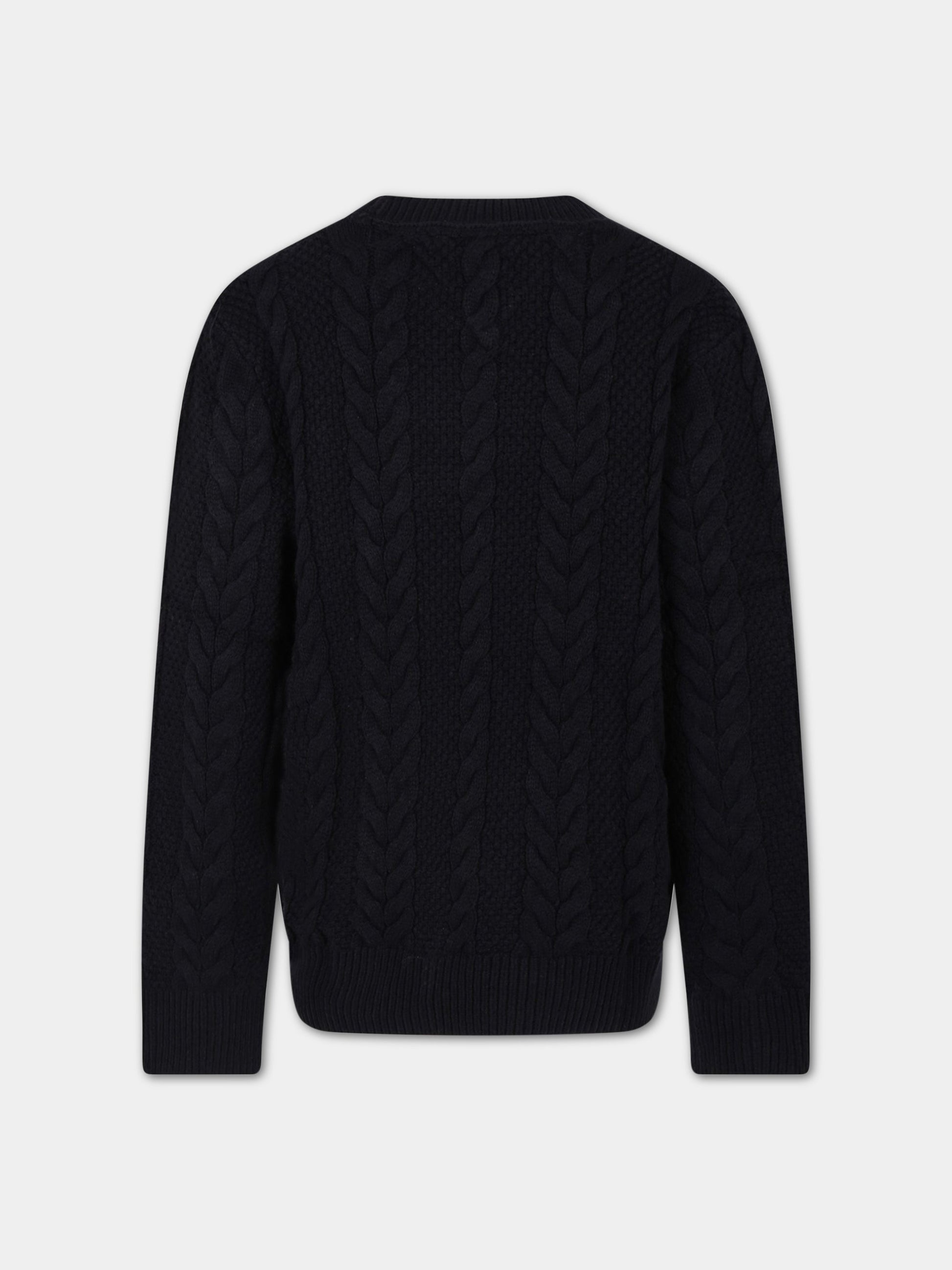 Maglione blu per bambino con logo,Tommy  Hilfiger Junior,KB0KB07827T DW5