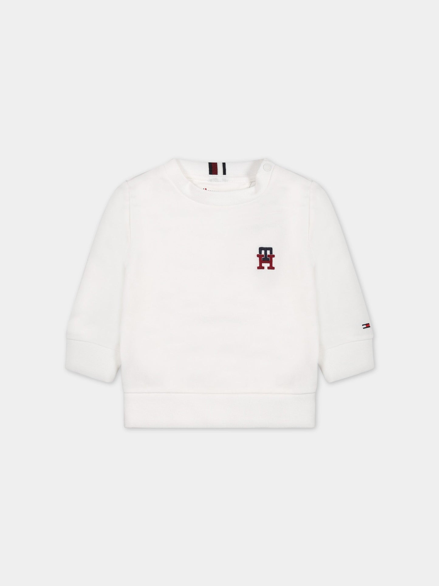 Completo bianco per neonato con logo,Tommy  Hilfiger Junior,KN0KN01549J YBR